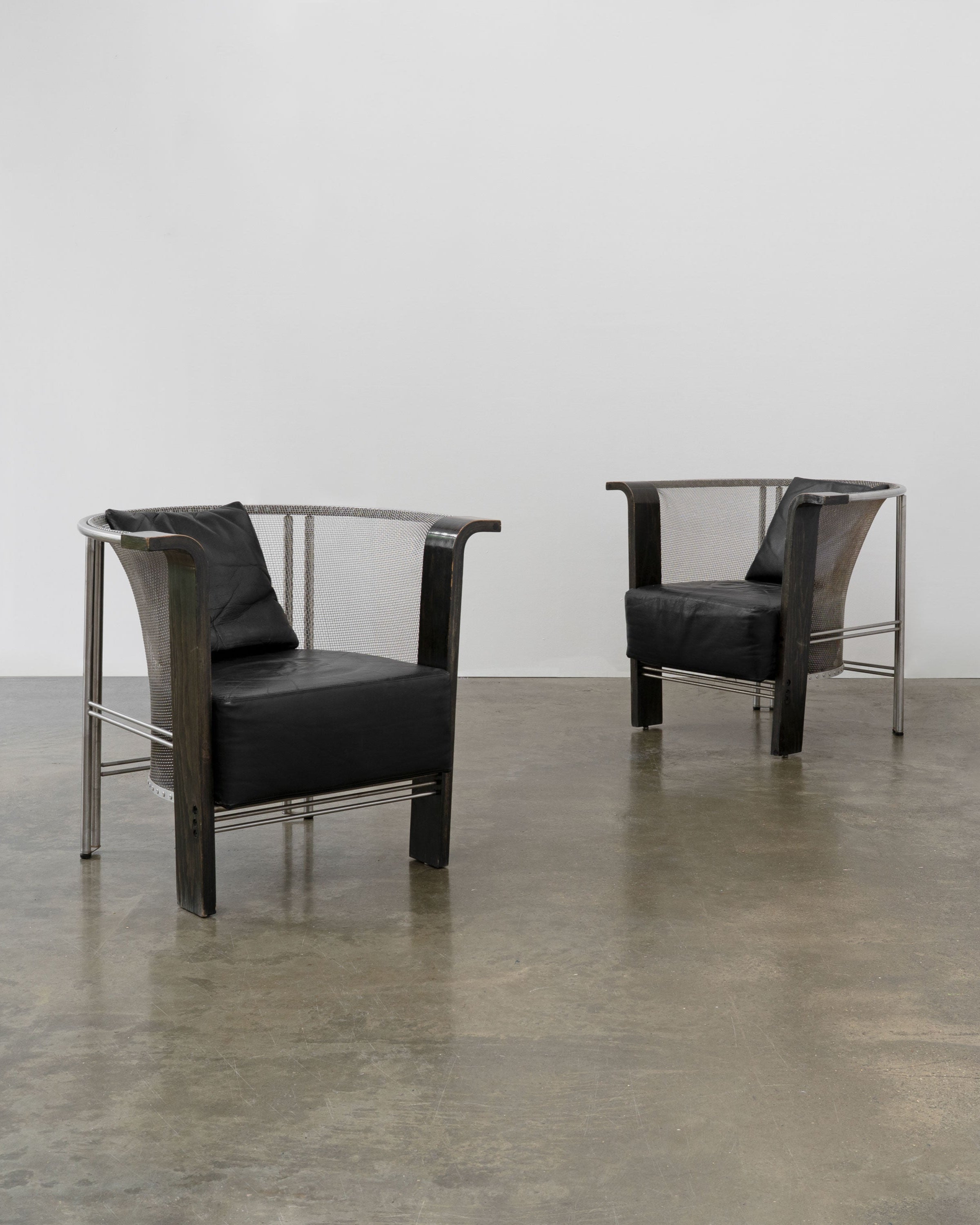 Postmodern Steel and Bentwood Armchair by Franco Bulfoni, 1990s