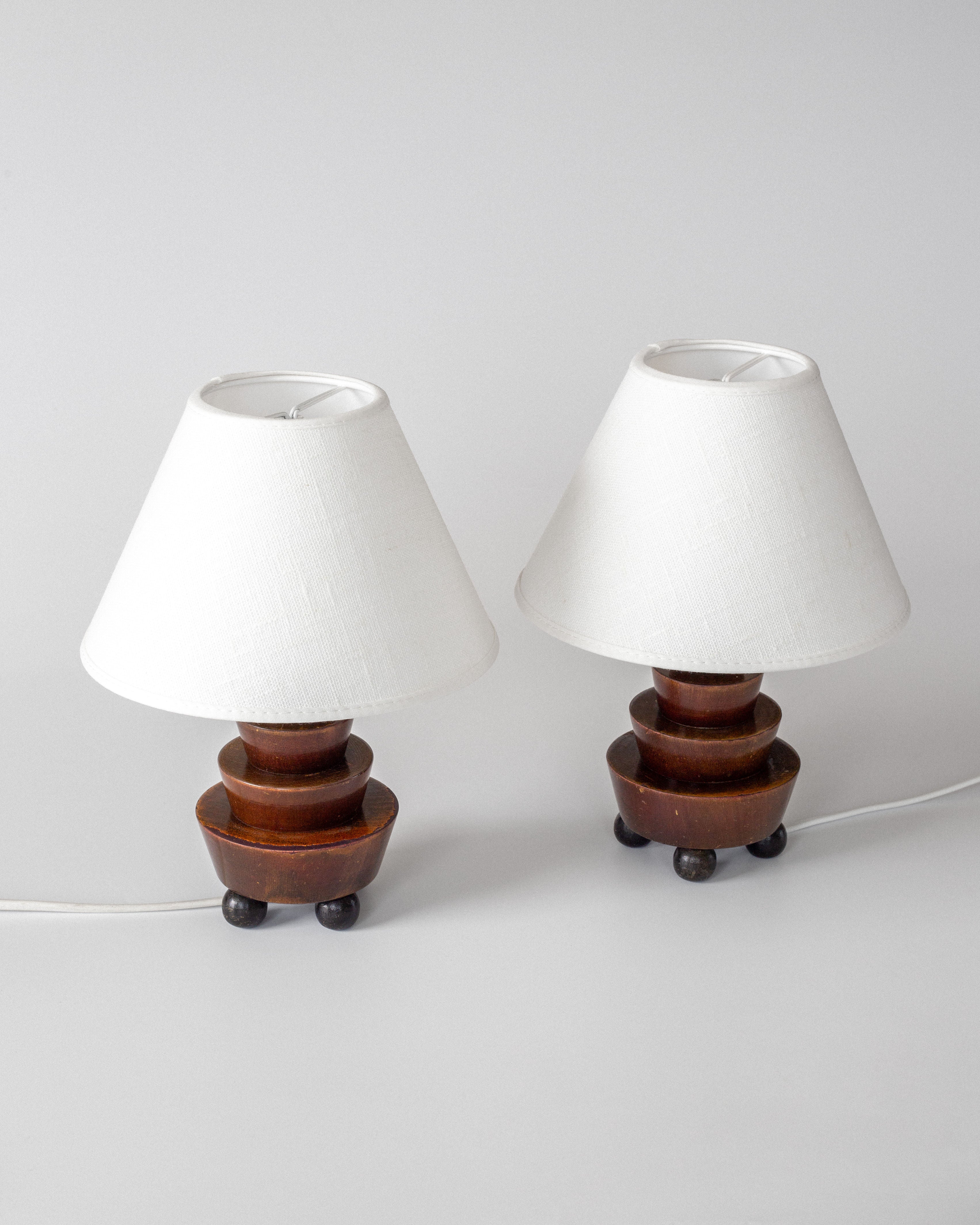 Art Deco Wooden Table Lamps