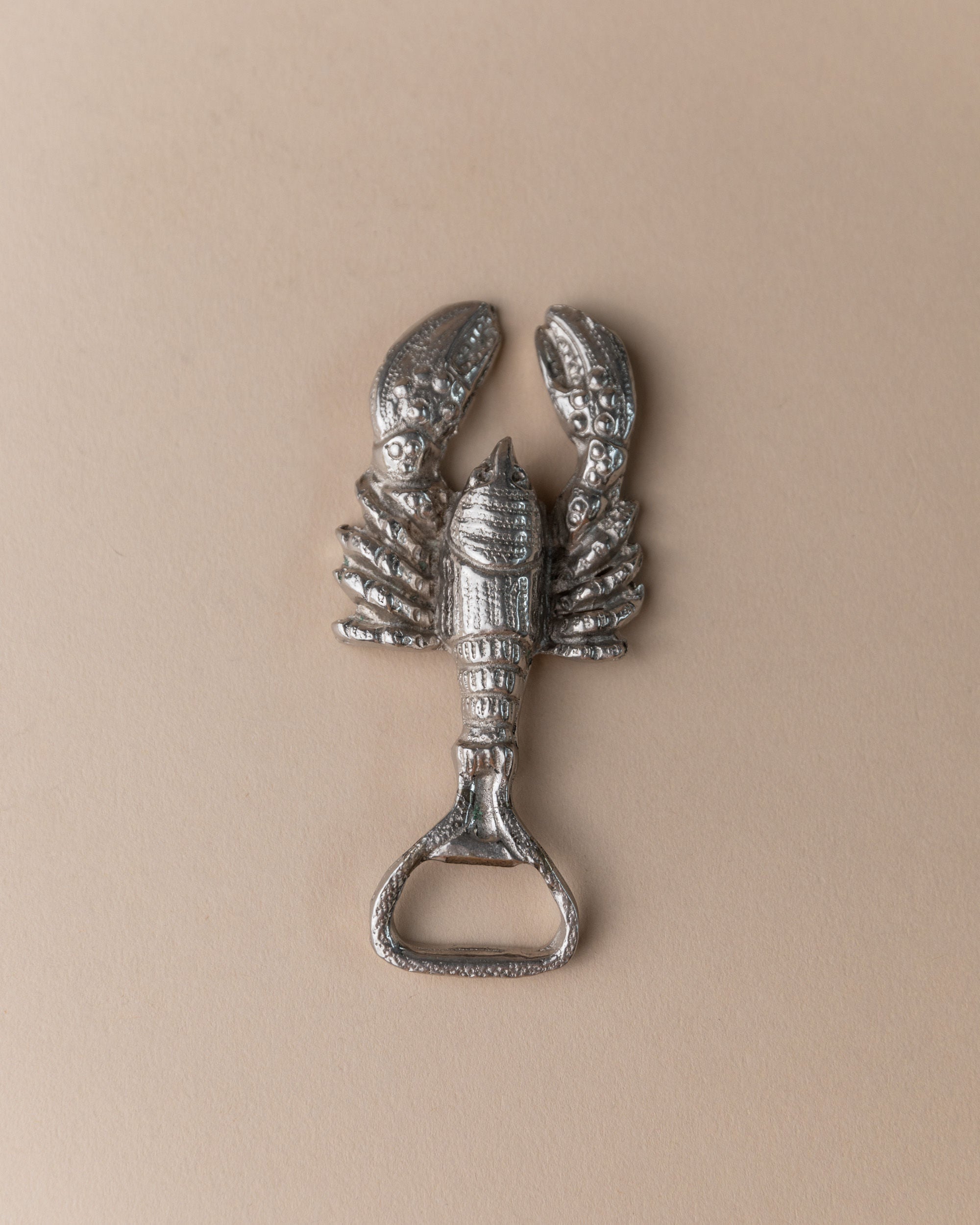 Vintage silver plated lobster bottle opener from 1960s Italy