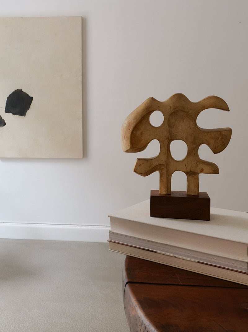 A close-up of the Sculpture Bertil Lundgren 1971, showing the texture and craftsmanship