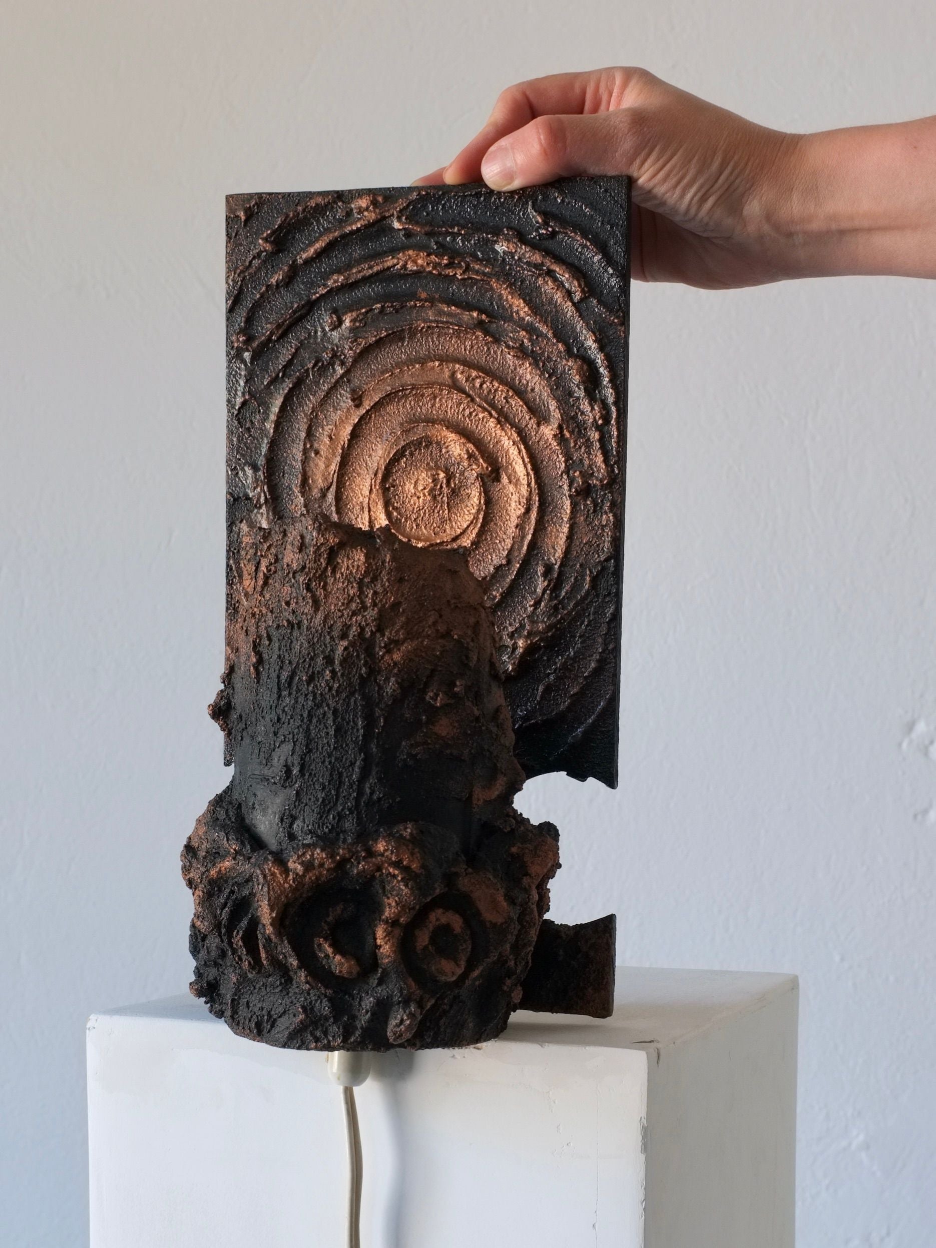 Brutalist Ceramic Wall Sconse by Jouko Kytömaa, 1970s