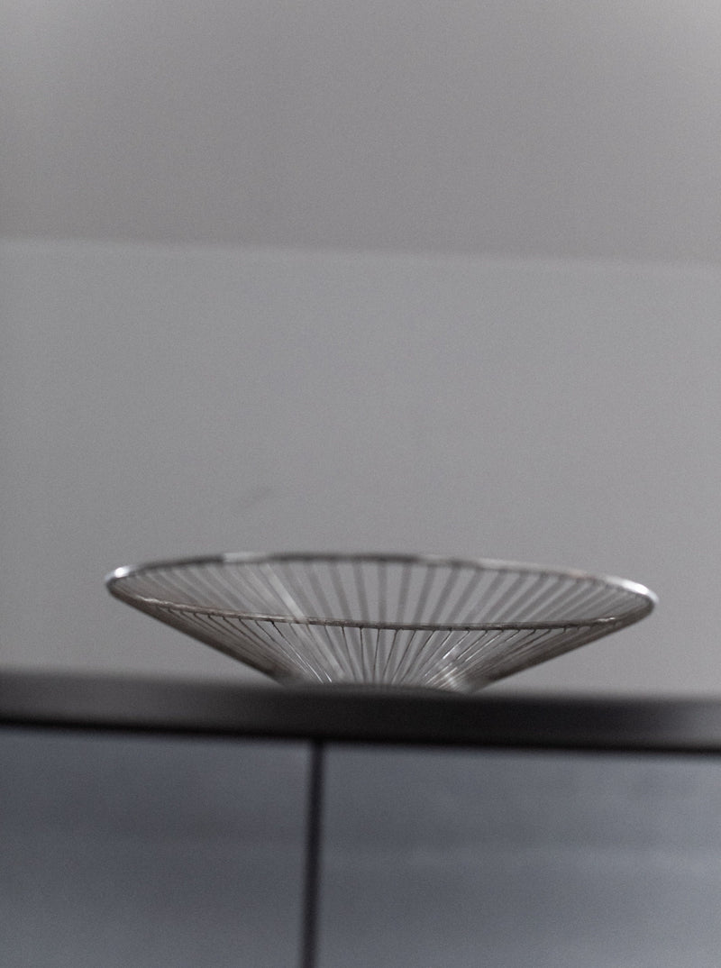 Round String Bowl in earthy tones with intricate woven pattern