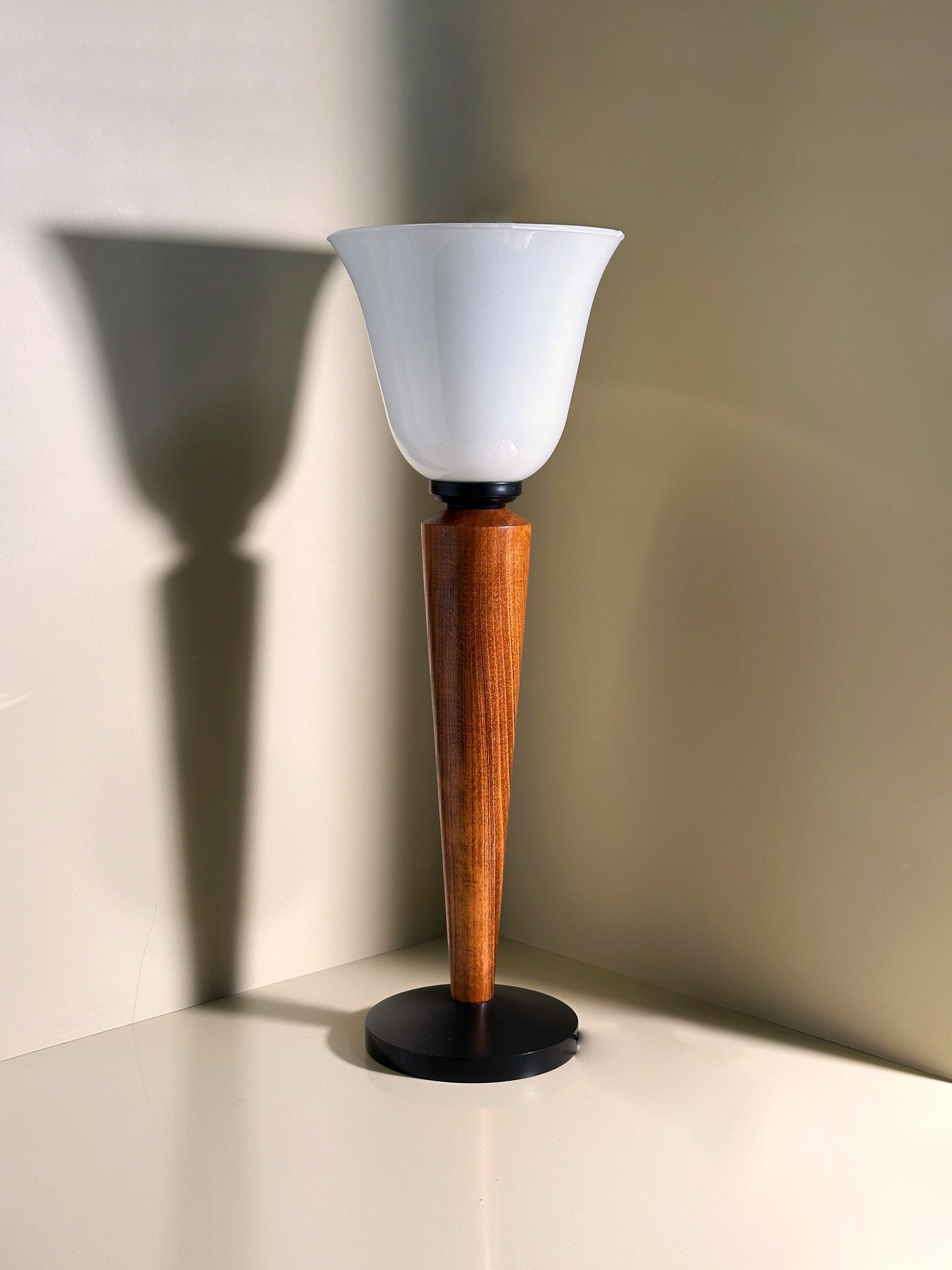 Pair of Art Deco Chalices with Teak Wood