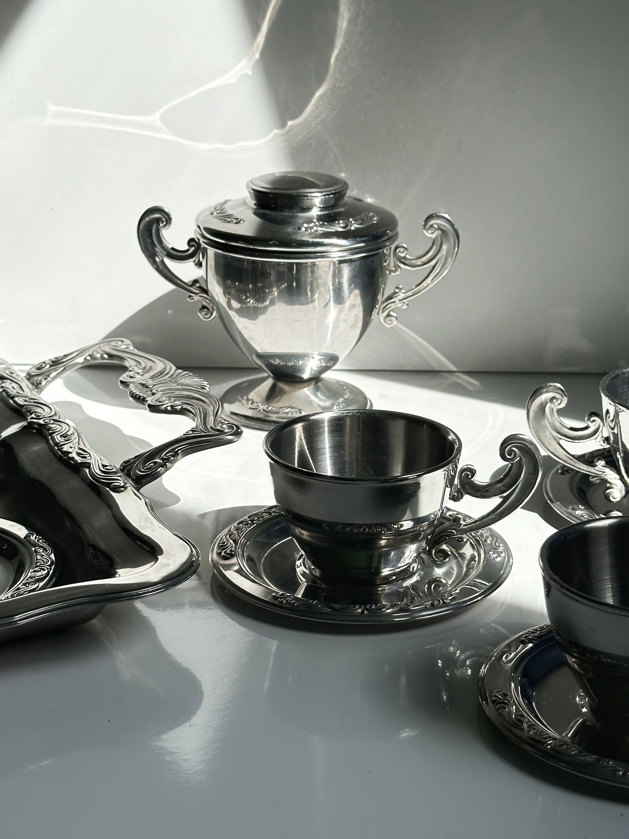 Italian Inox Steel Coffee Set for 12 Persons
