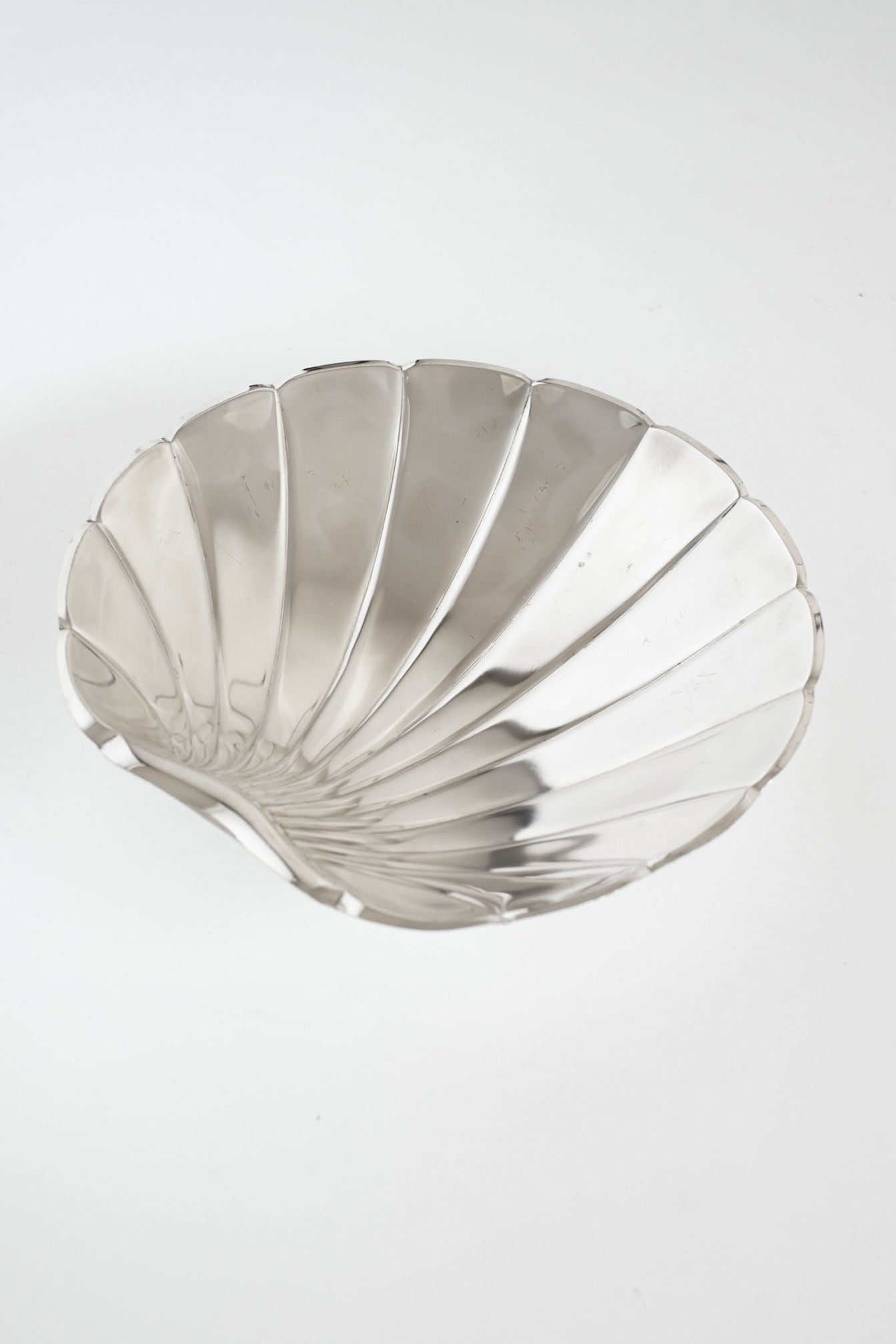 Large Silverplated Shell Dish
