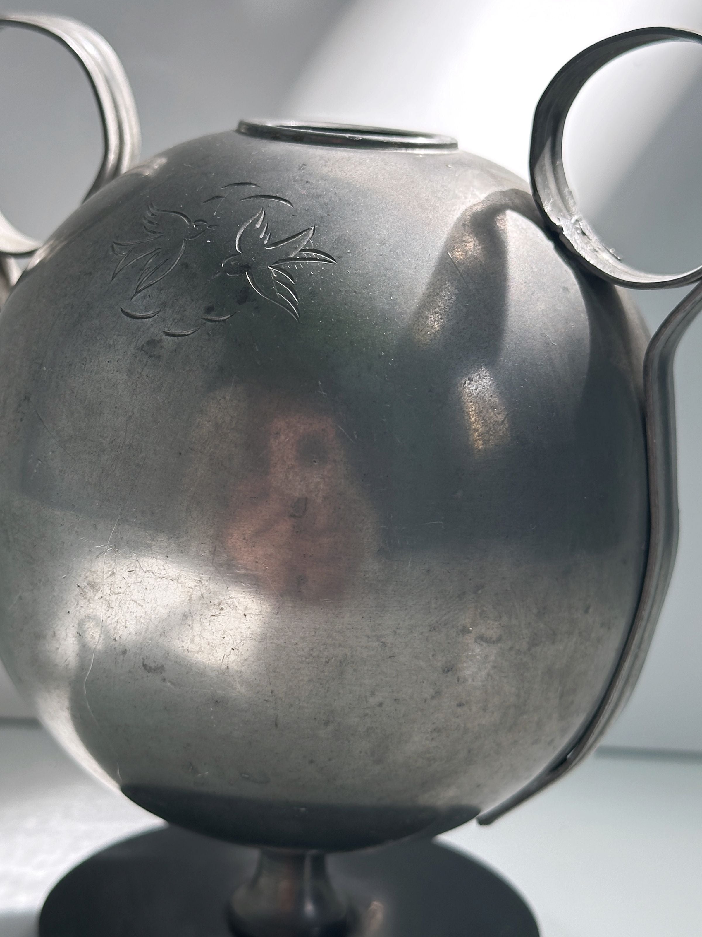 Swedish Art Deco Solifleur Tin Vase - 1930s