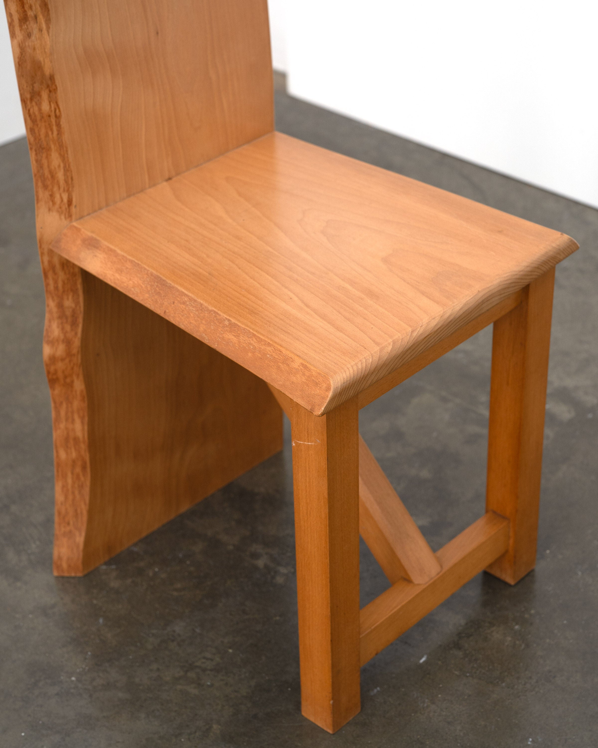 Postmodern Live Edge High Back Chair, 1990s