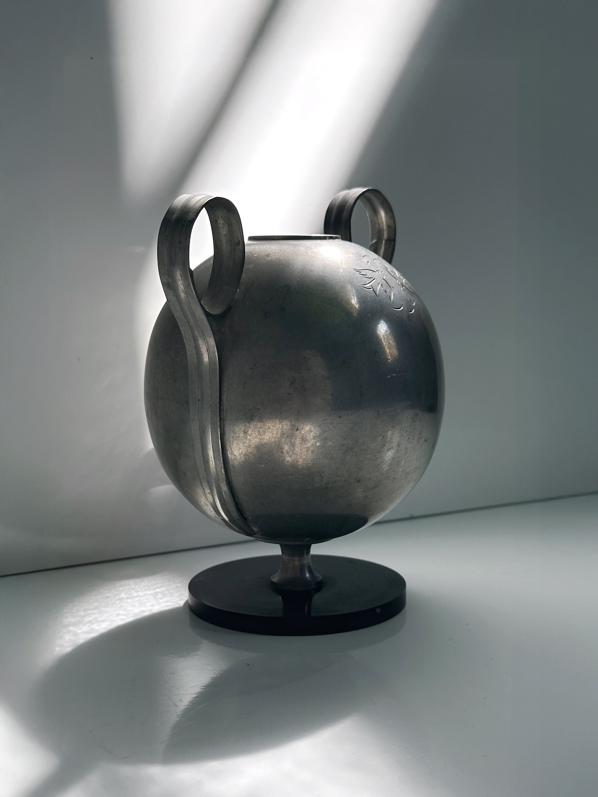 Swedish Art Deco Solifleur Tin Vase - 1930s