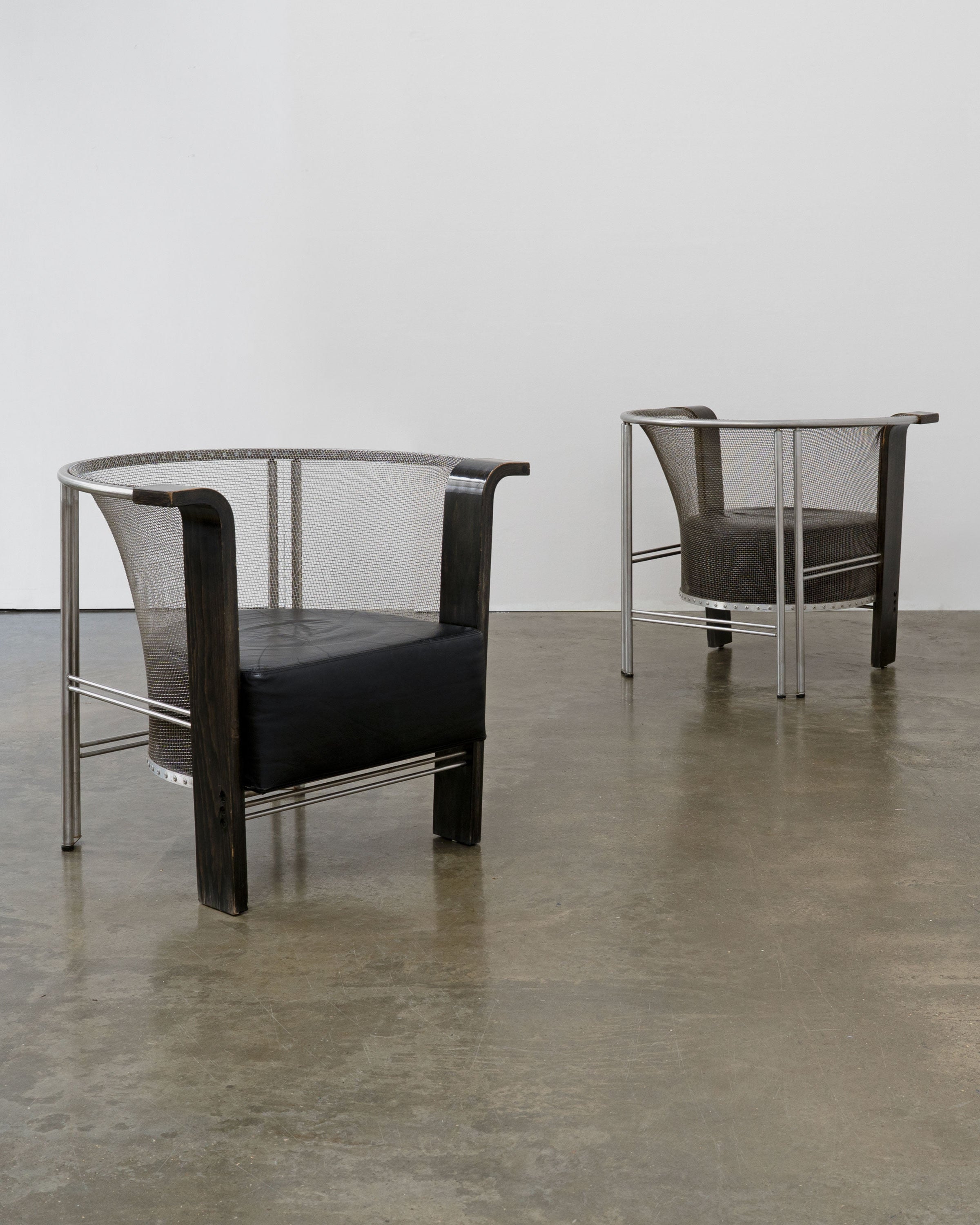 Postmodern Steel and Bentwood Armchair by Franco Bulfoni, 1990s