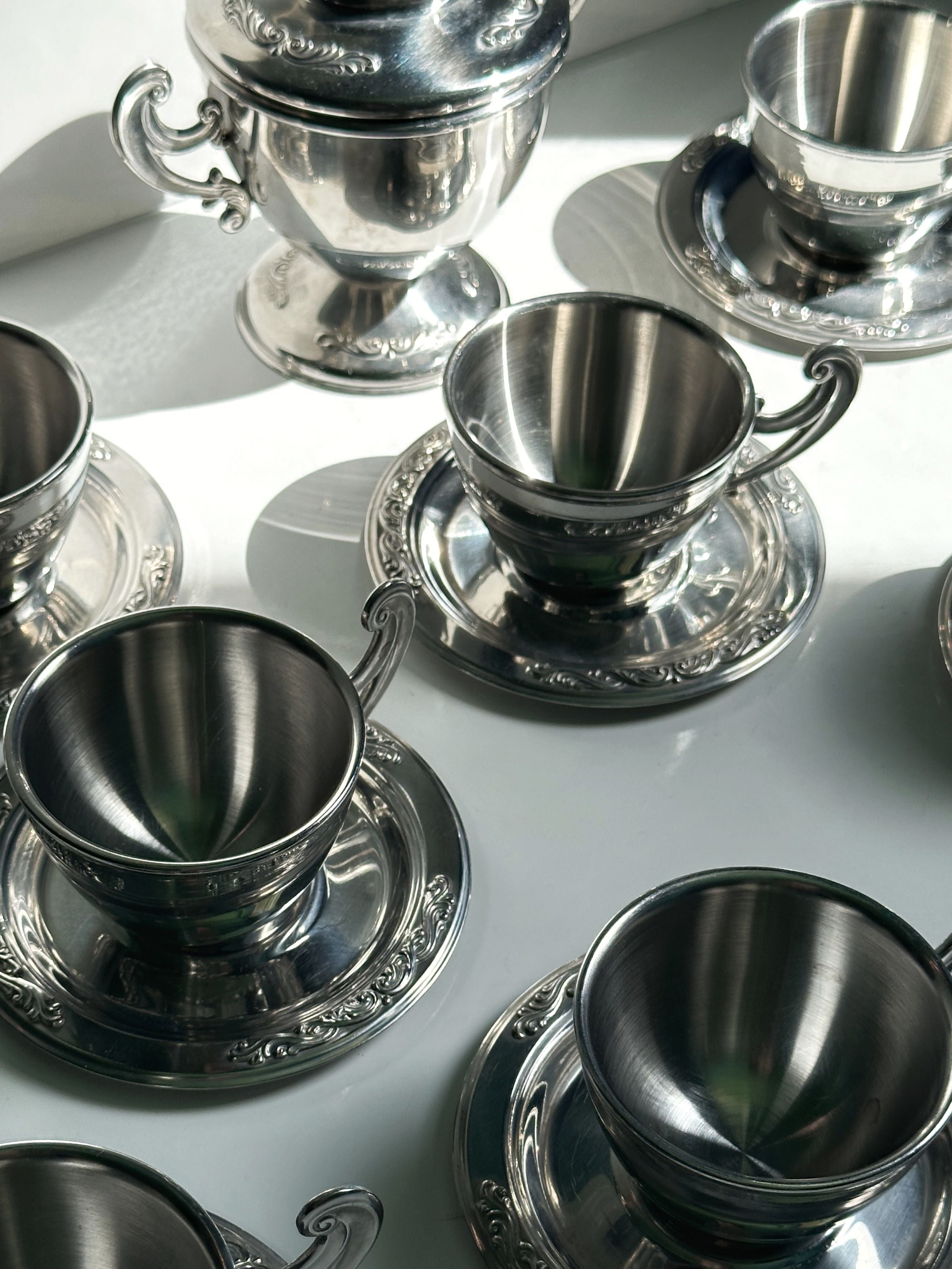 Italian Inox Steel Coffee Set for 12 Persons