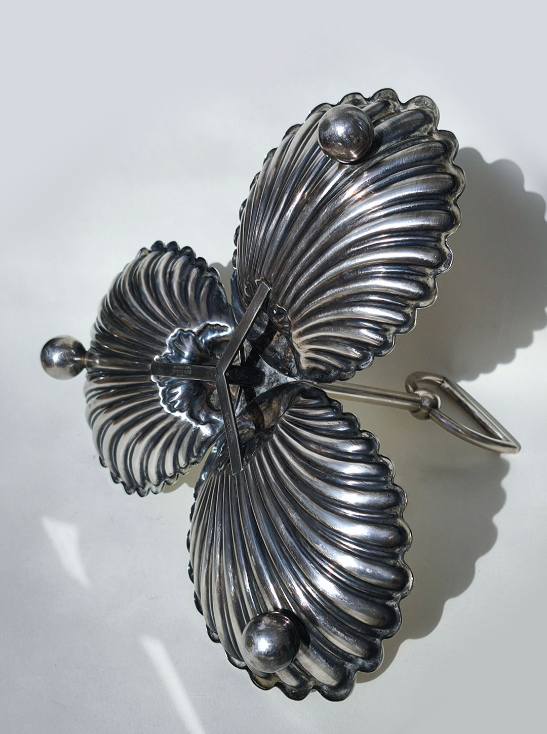 Large Silver-plated Triple Tray