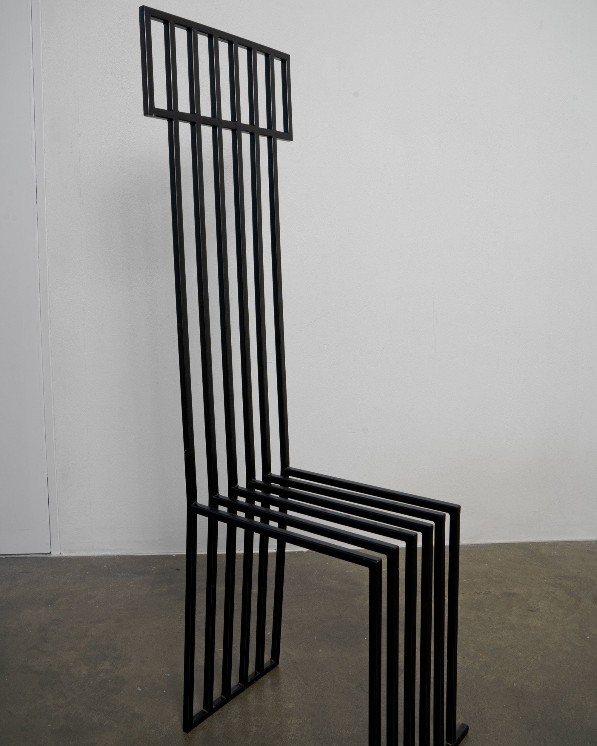 Postmodern Metalwork Throne Chair