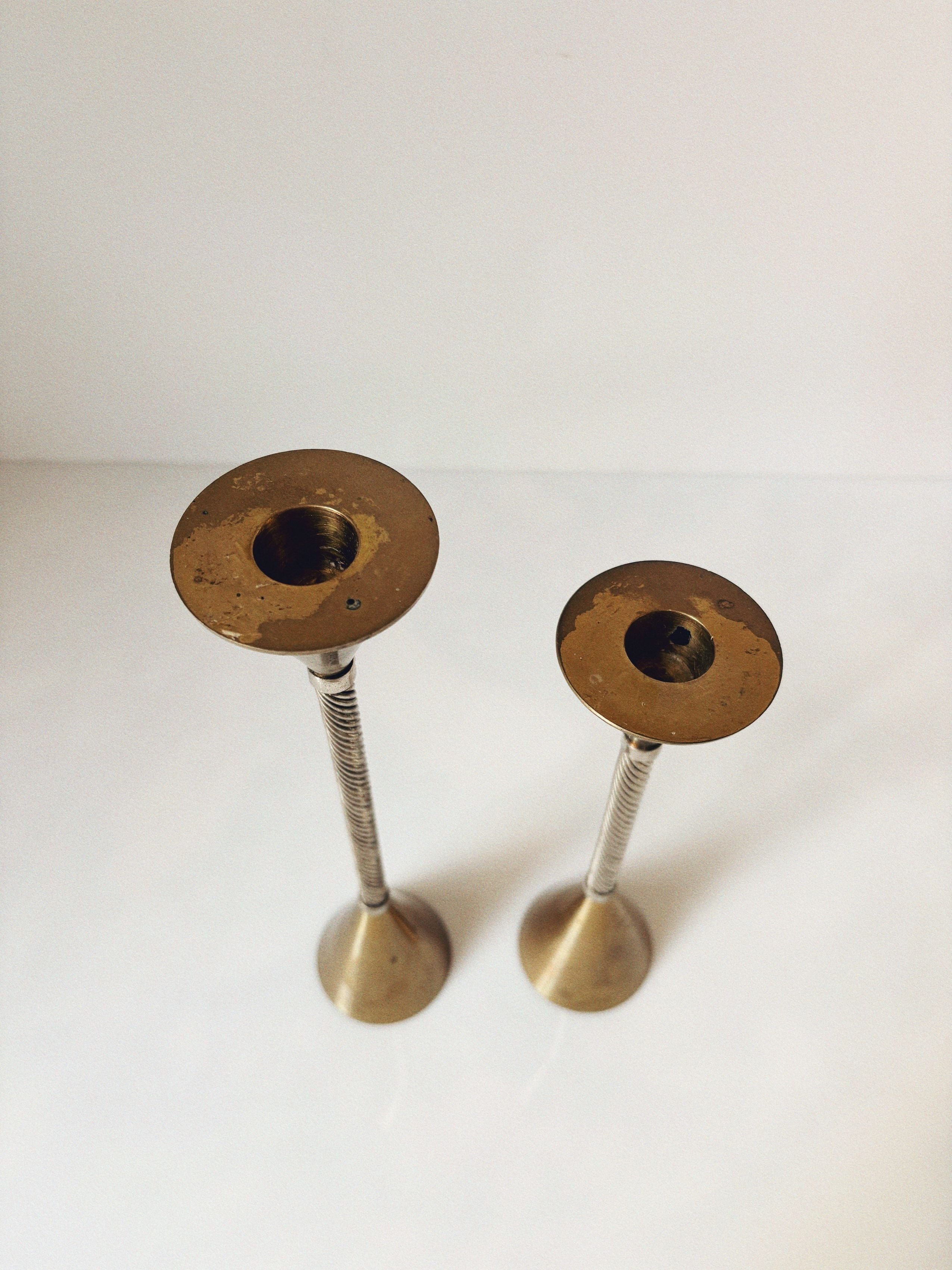Postmodern Metal Candleholders