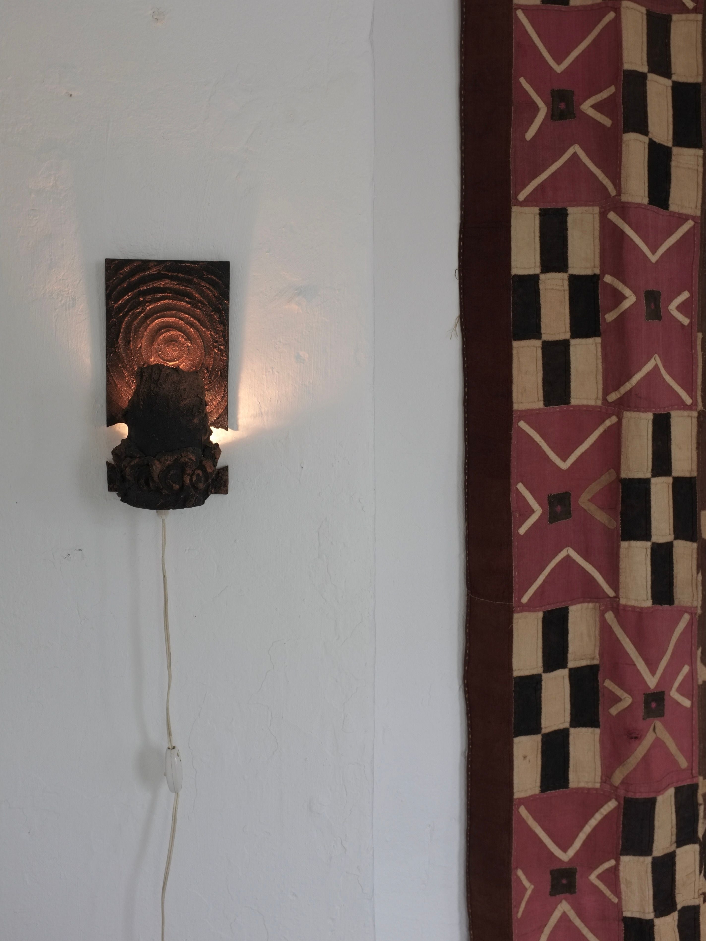 Brutalist Ceramic Wall Sconse by Jouko Kytömaa, 1970s