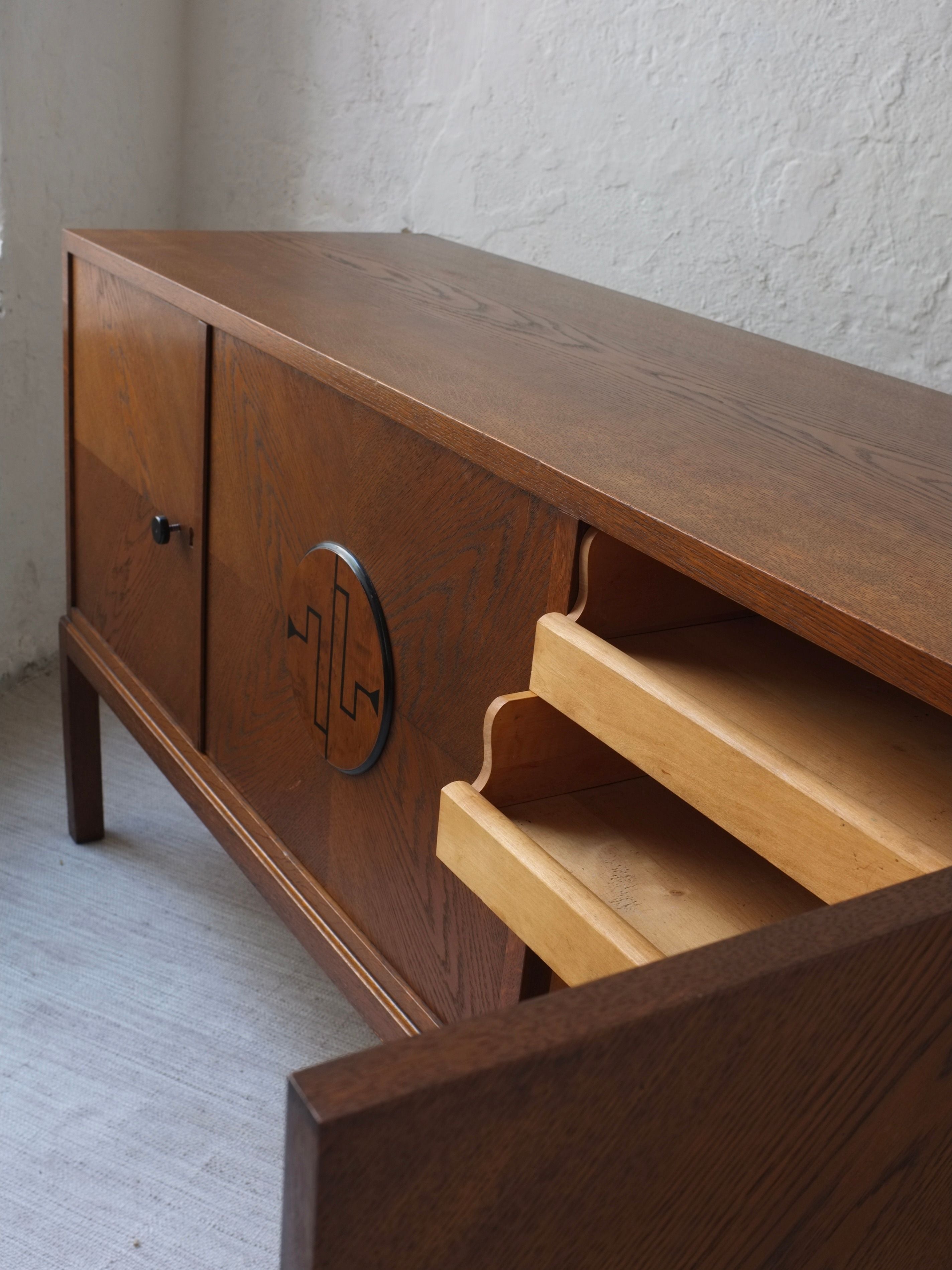 Swedish Modern Oak Sideboard, 1930s
