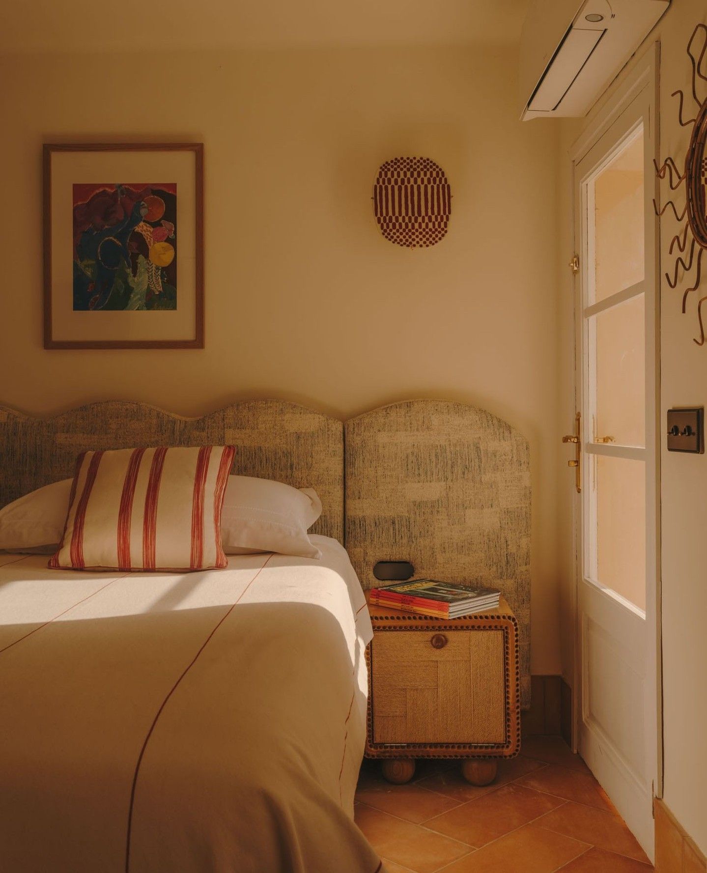 Lampe Murale à Damier Beige