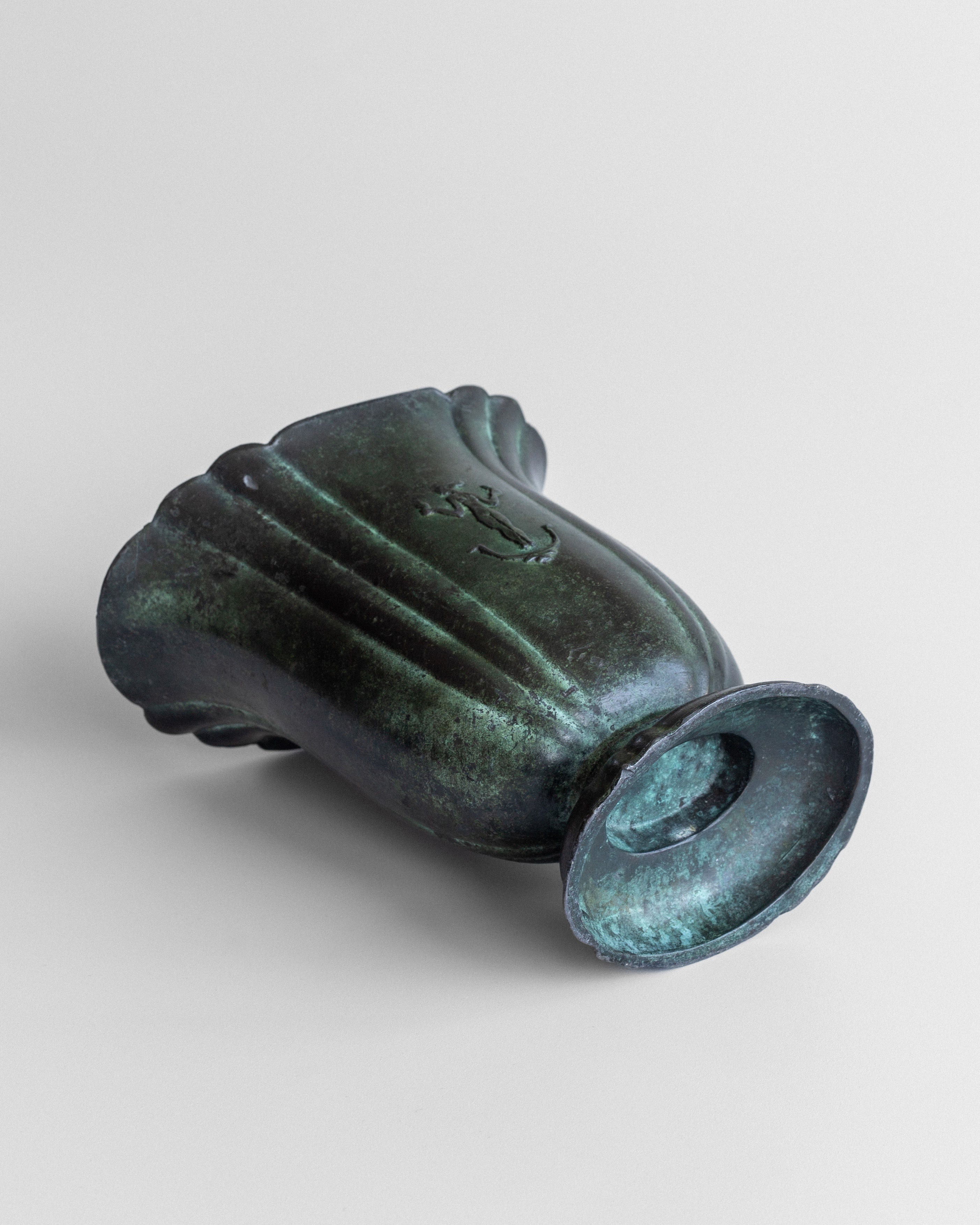 Cast Iron Art Deco Vase by C.G. Hallberg