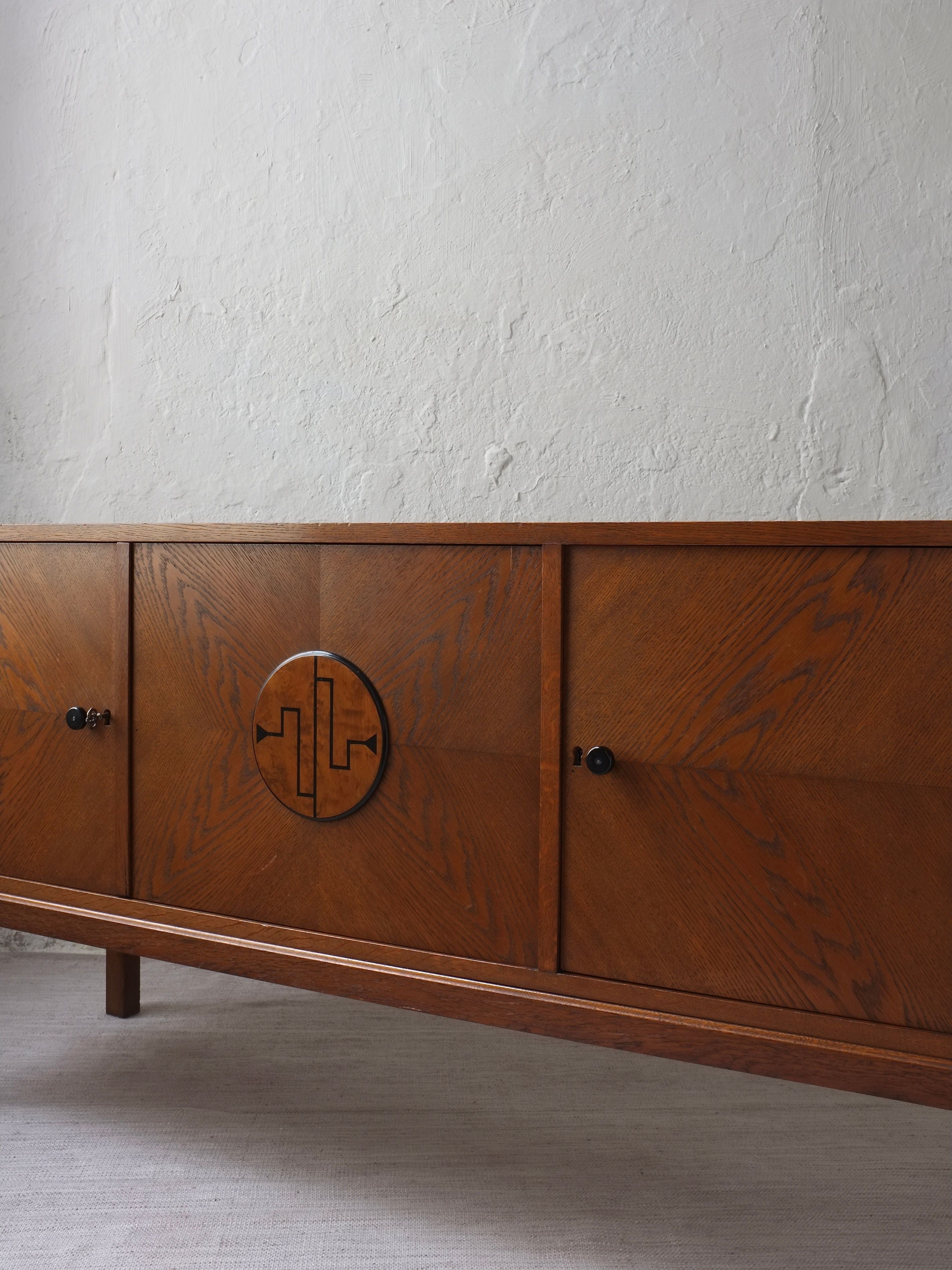 Swedish Modern Oak Sideboard, 1930s