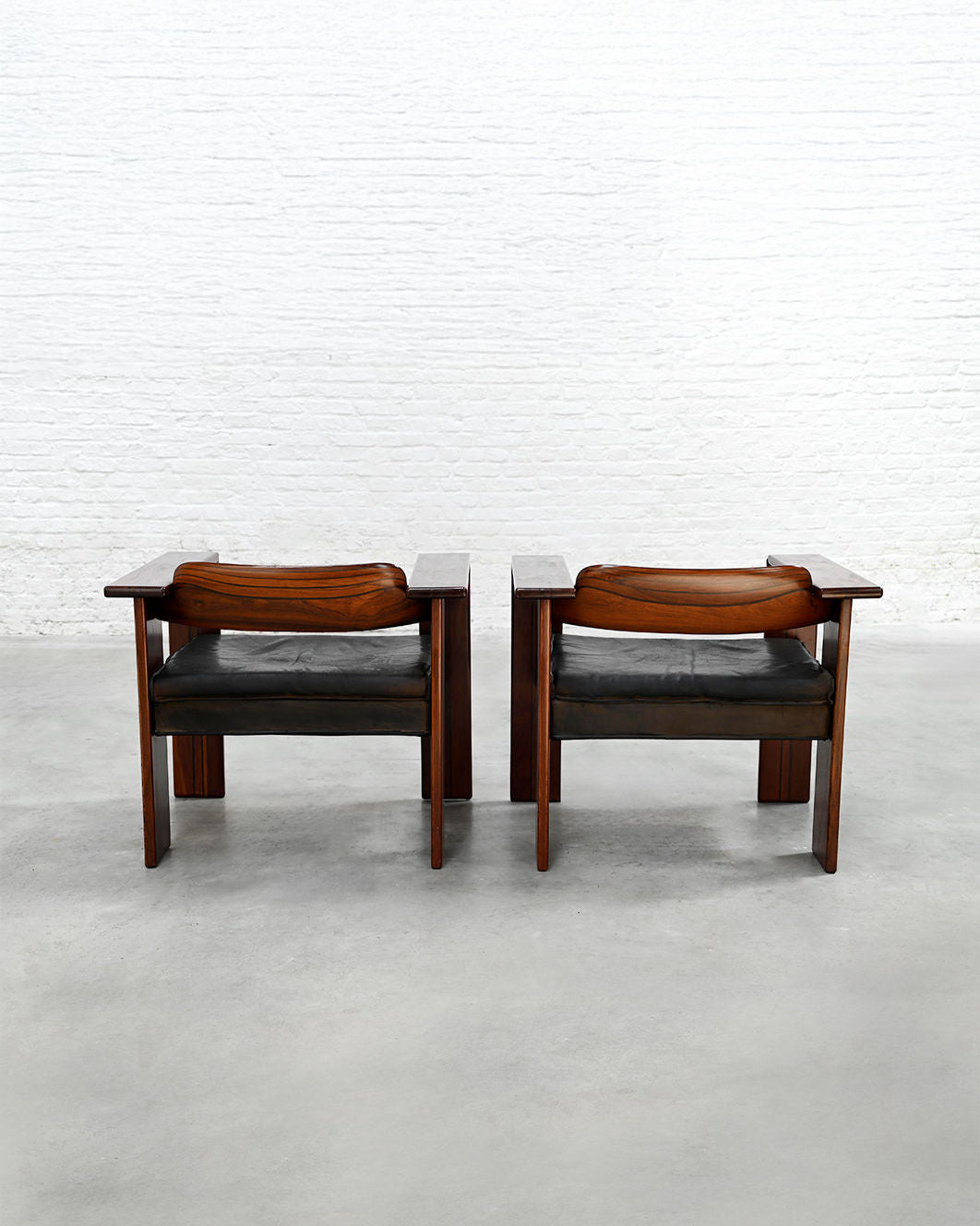 Tobia & Afra Scarpa Pair of Artona Lounge Chairs for Maxalto, Italy, 1970s