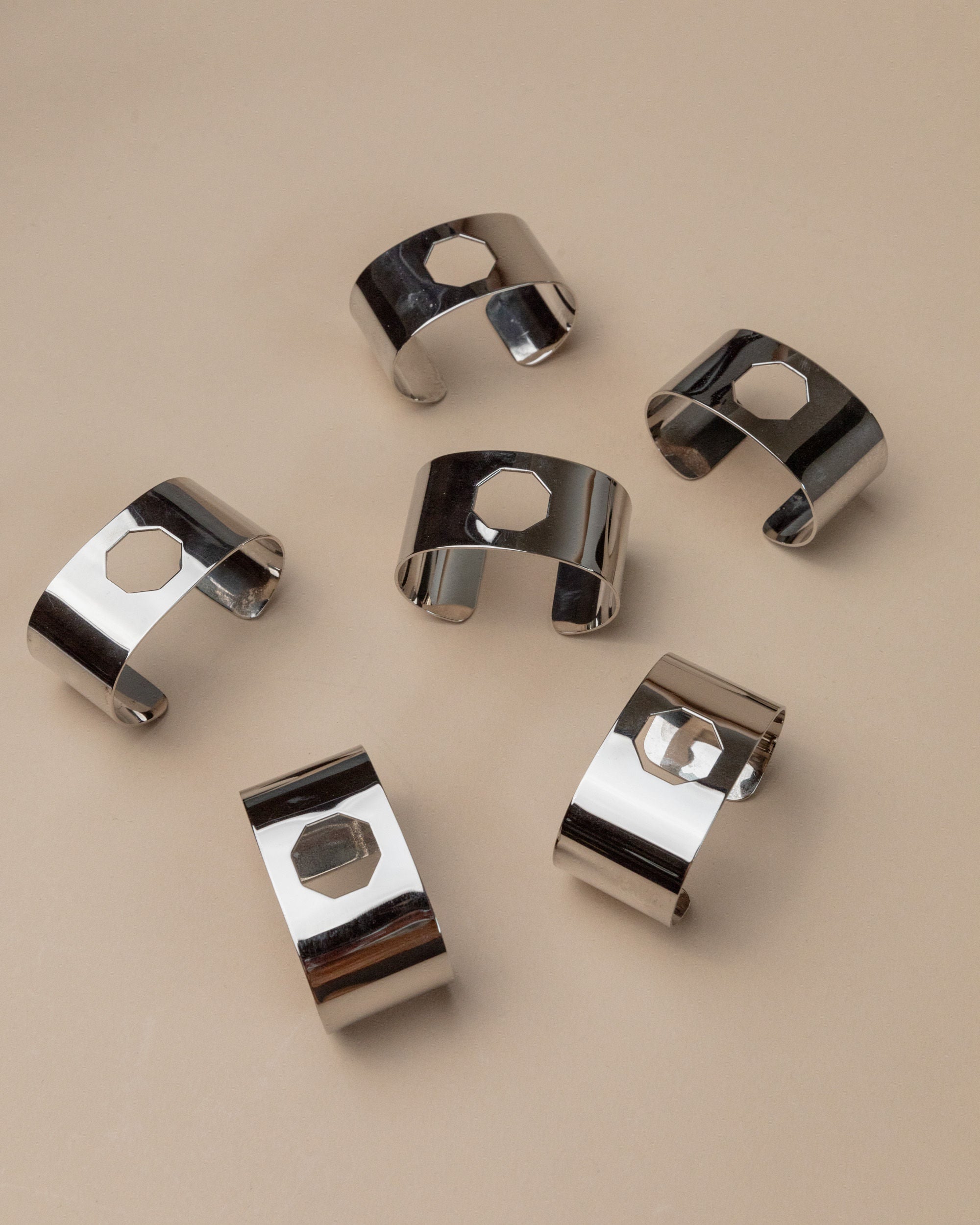 Set of 6 Napkin Rings, Italy 1980s