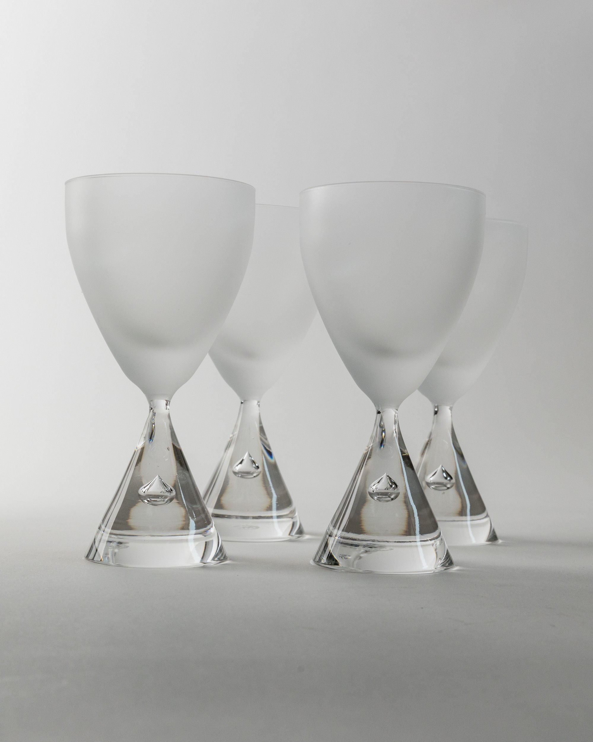 Set of 4 Murano Glasses, Italy 80s