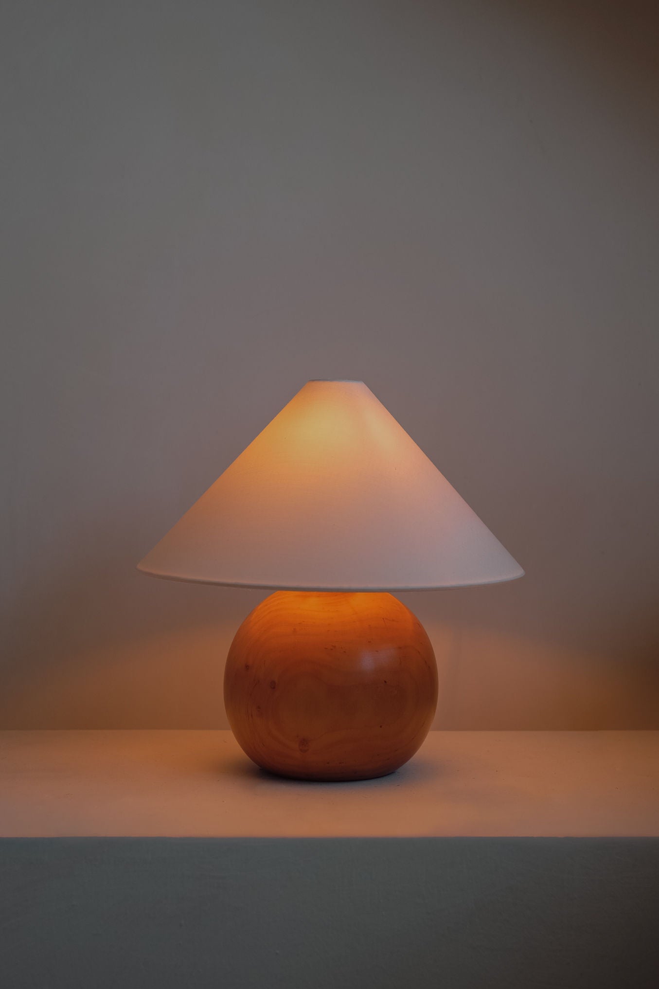 Wooden table lamp