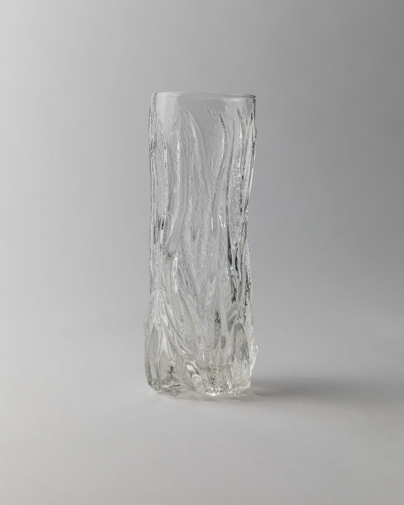 Single twisted crystal drinking glass from Italian 1970s set