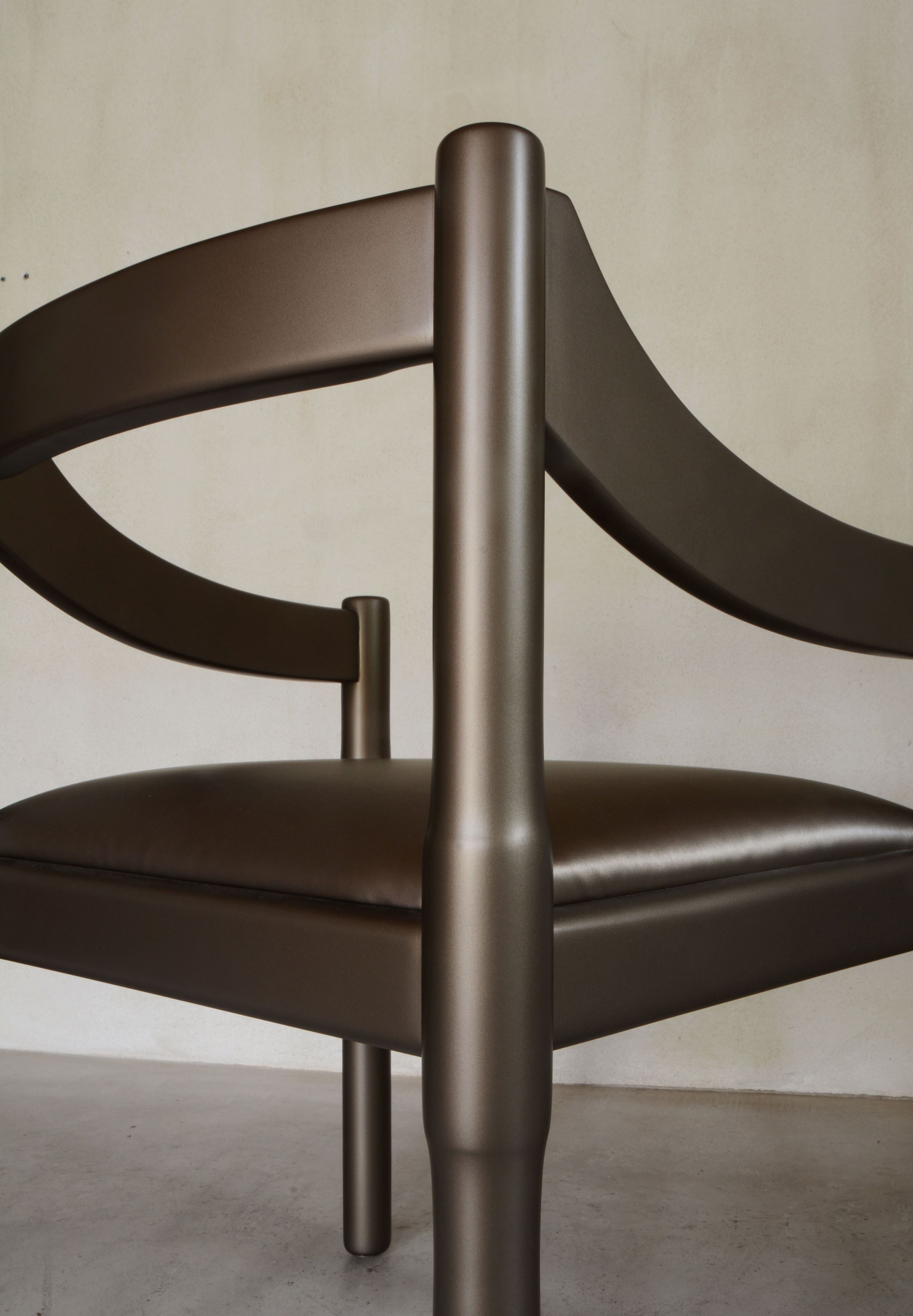 892 Carimate Chair by Vico Magistretti for Cassina, ca 1970 Bronzed