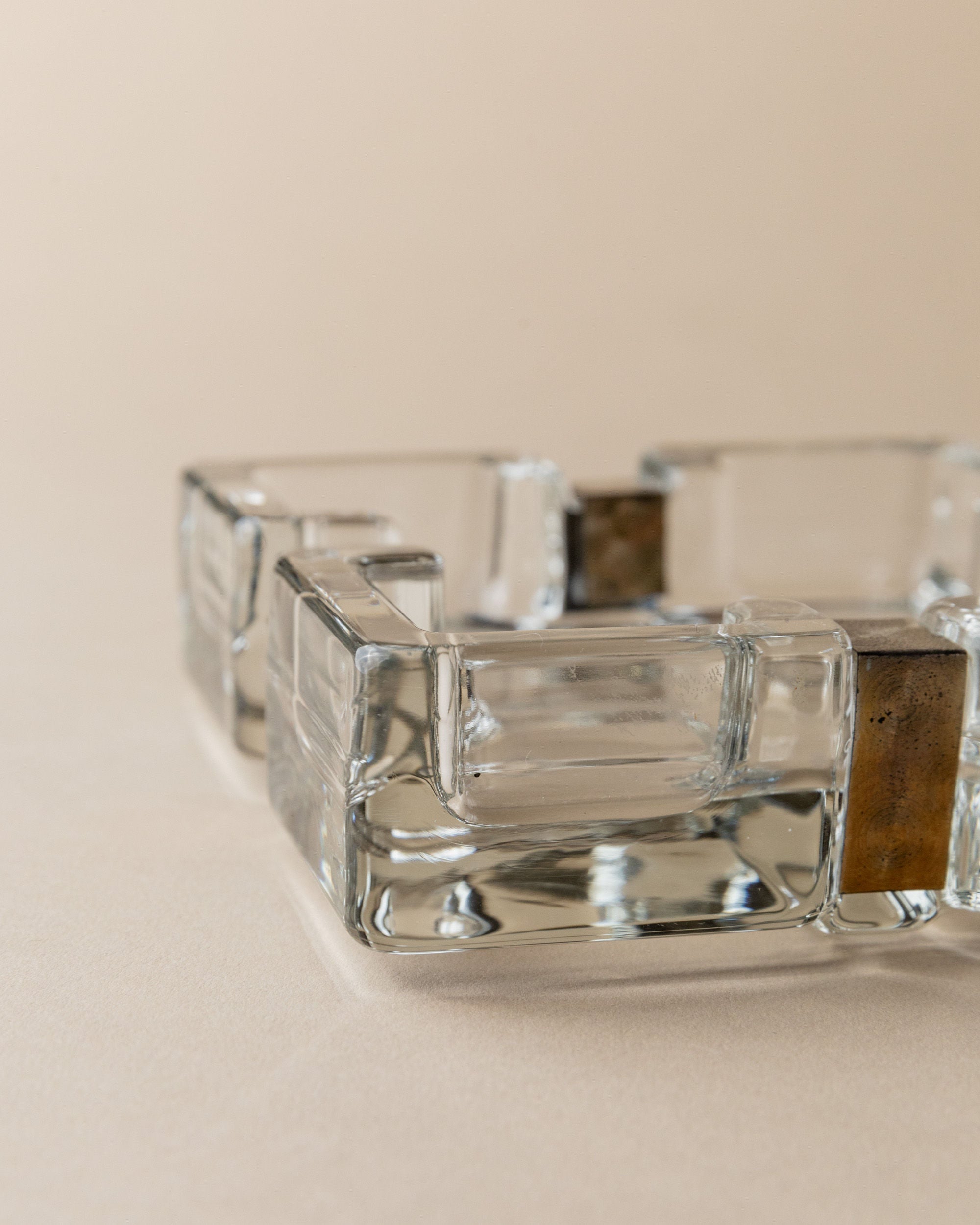Clear Glass Ashtray by Original Walther Glass 1960s