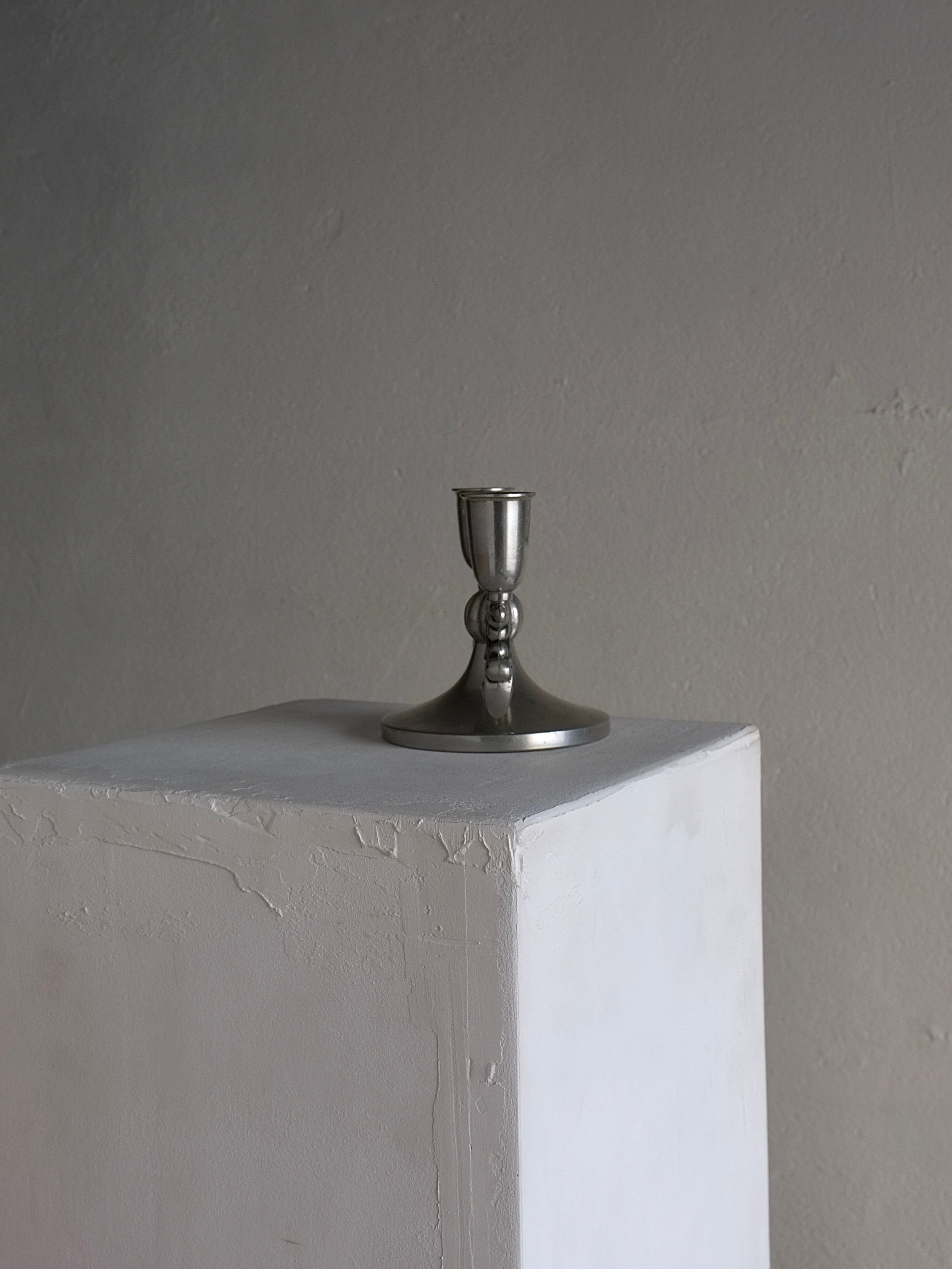 Swedish Grace Pewter Candleholder, 1930s