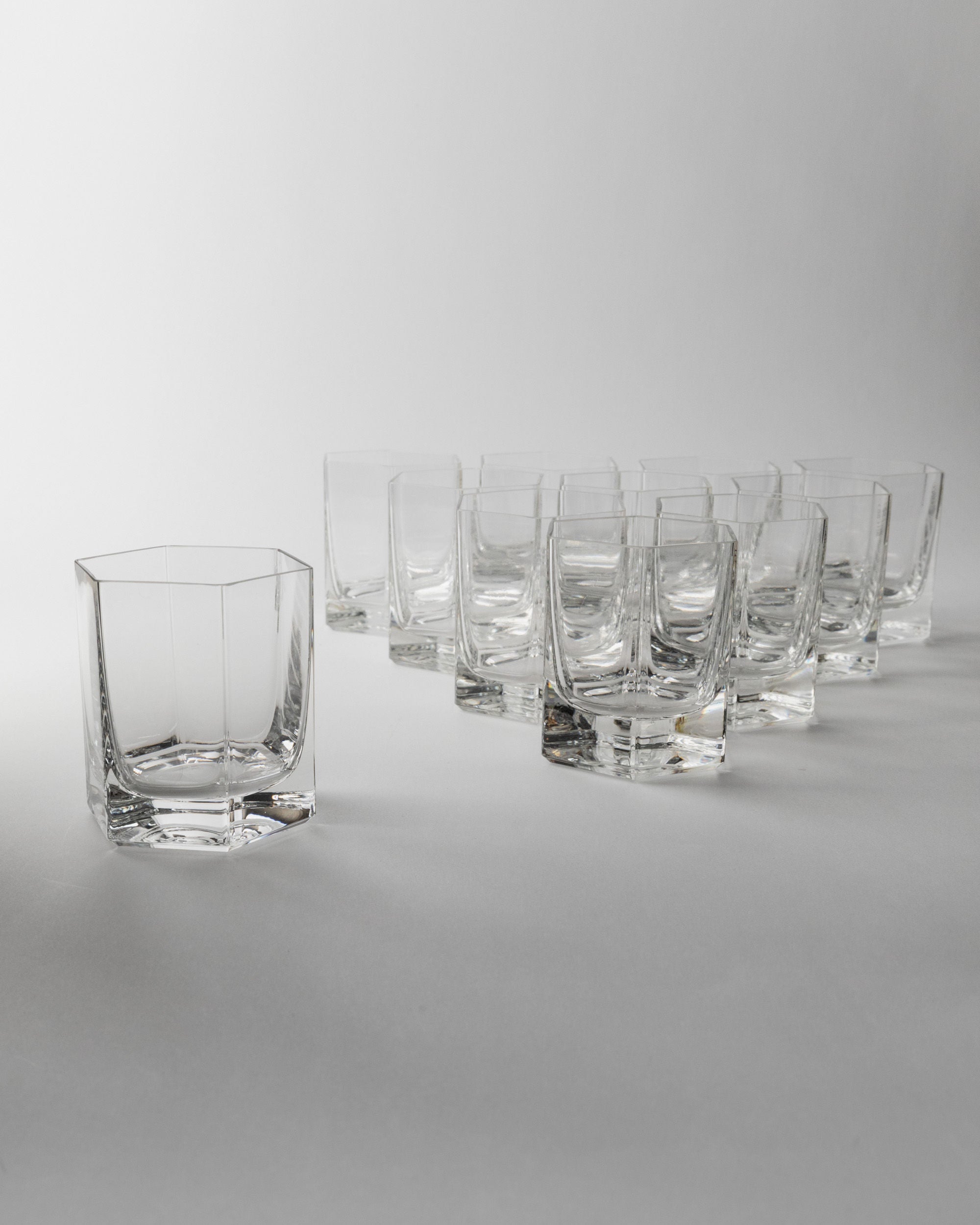 12 Drinking Glasses by Europa Cristalleria, 1980s