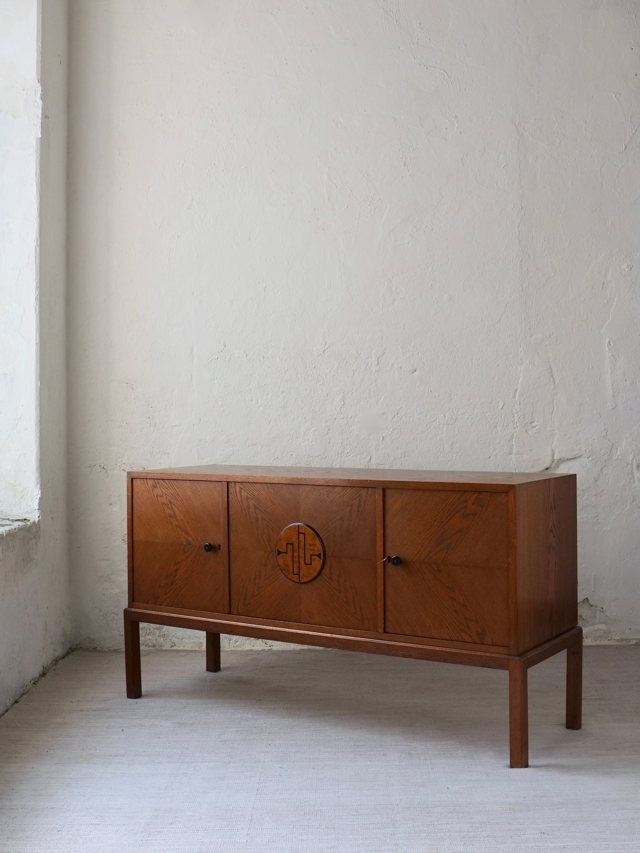 Swedish Modern Oak Sideboard, 1930s
