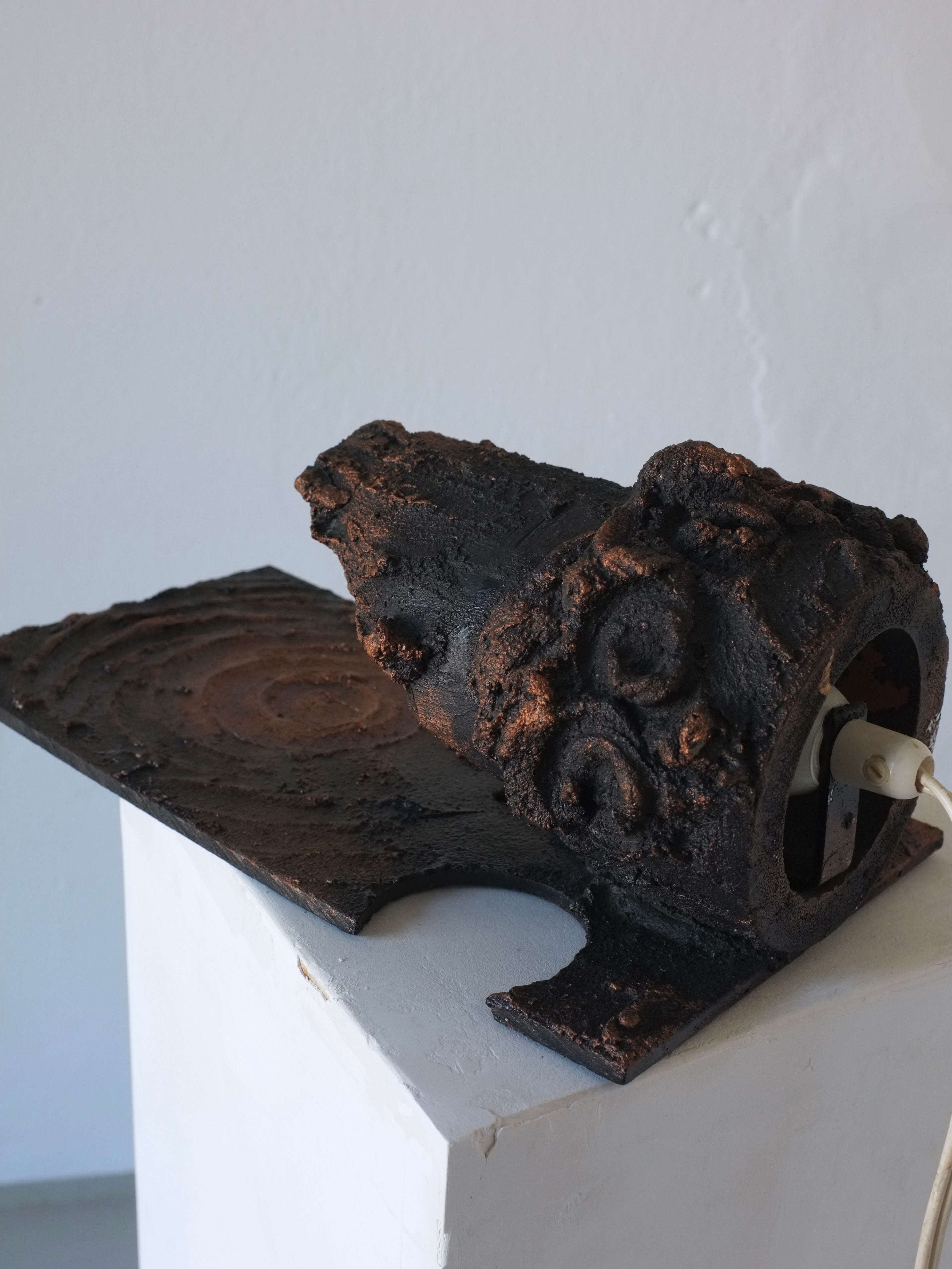 Brutalist Ceramic Wall Sconse by Jouko Kytömaa, 1970s
