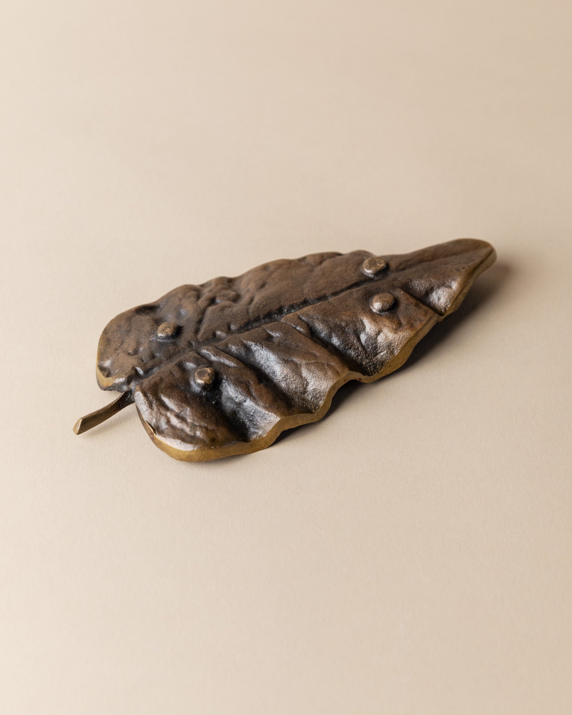 Bronze Vide-Poches in Leaf Shape, Italy 1960s