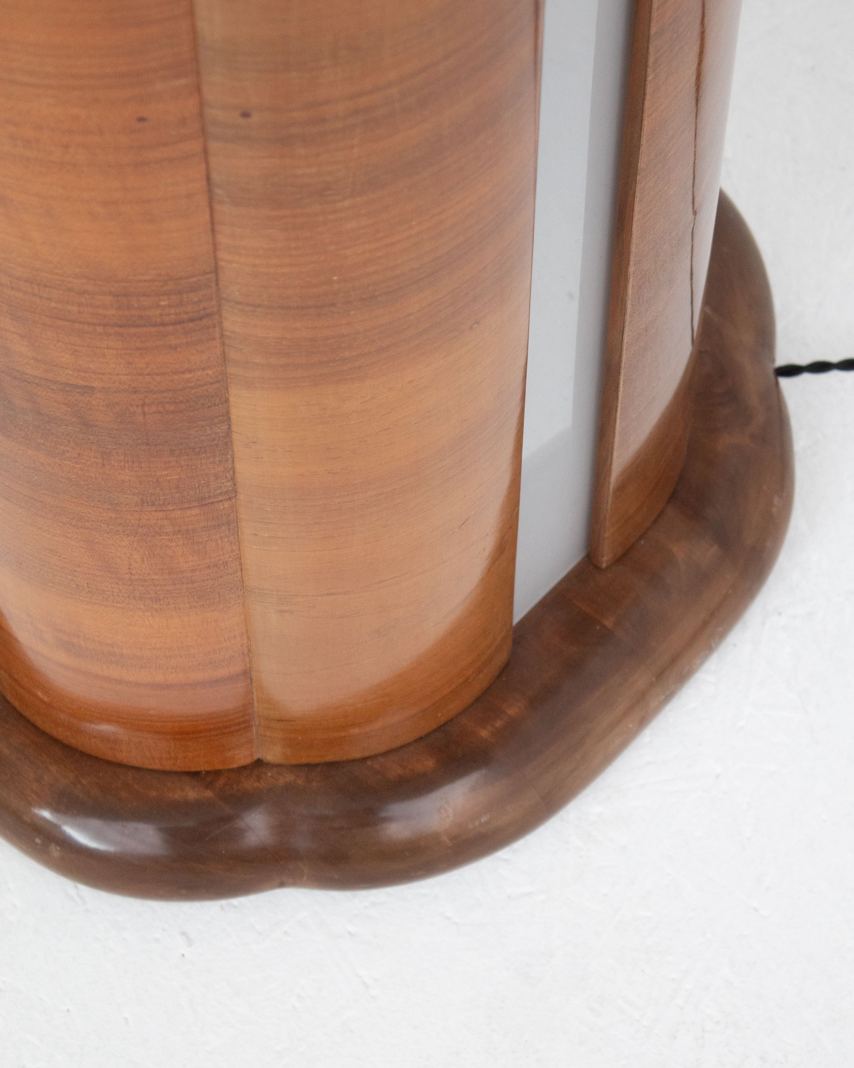 Art Deco Wooden Floor Lamp