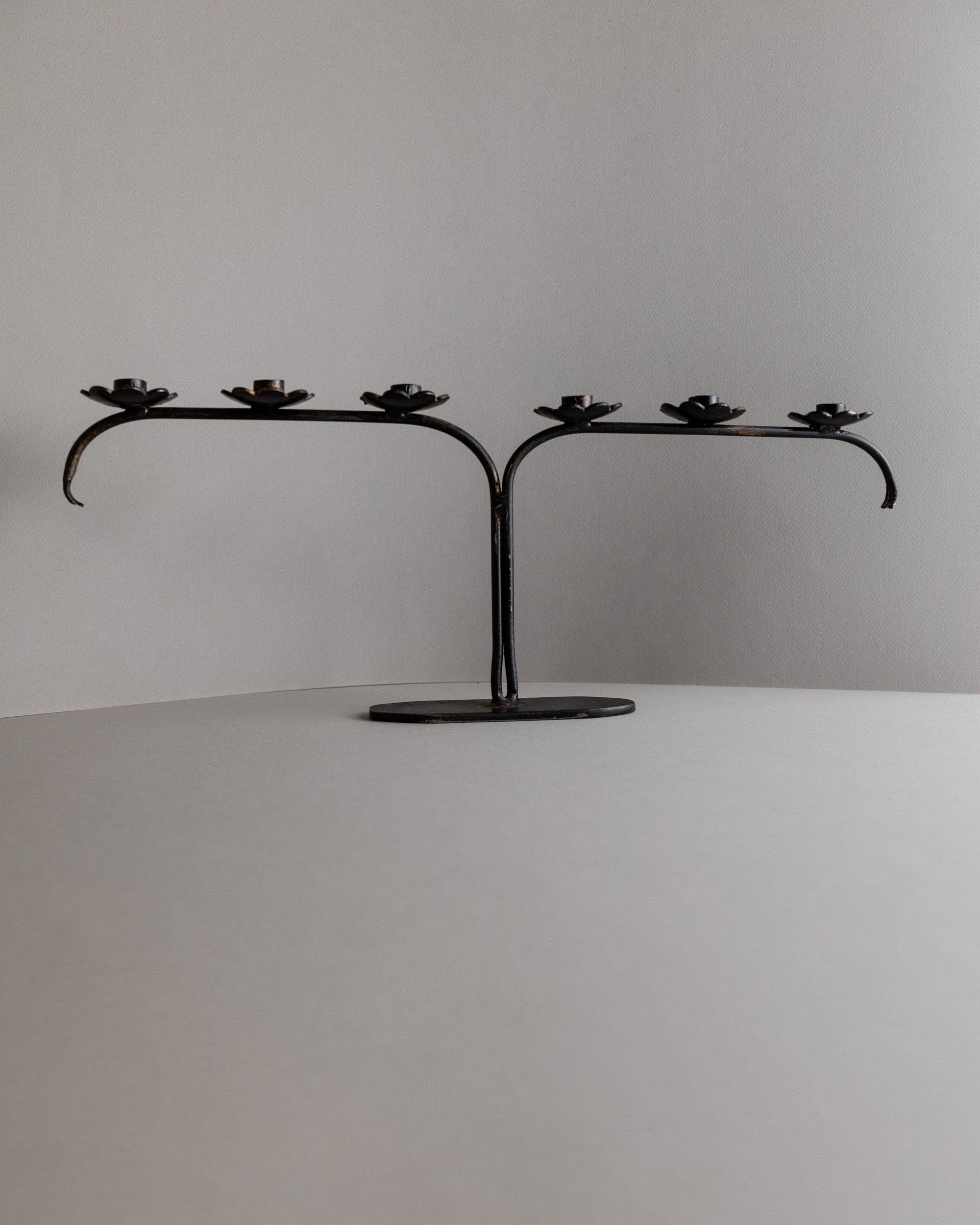 Iron Candleholder, Italy 1960s
