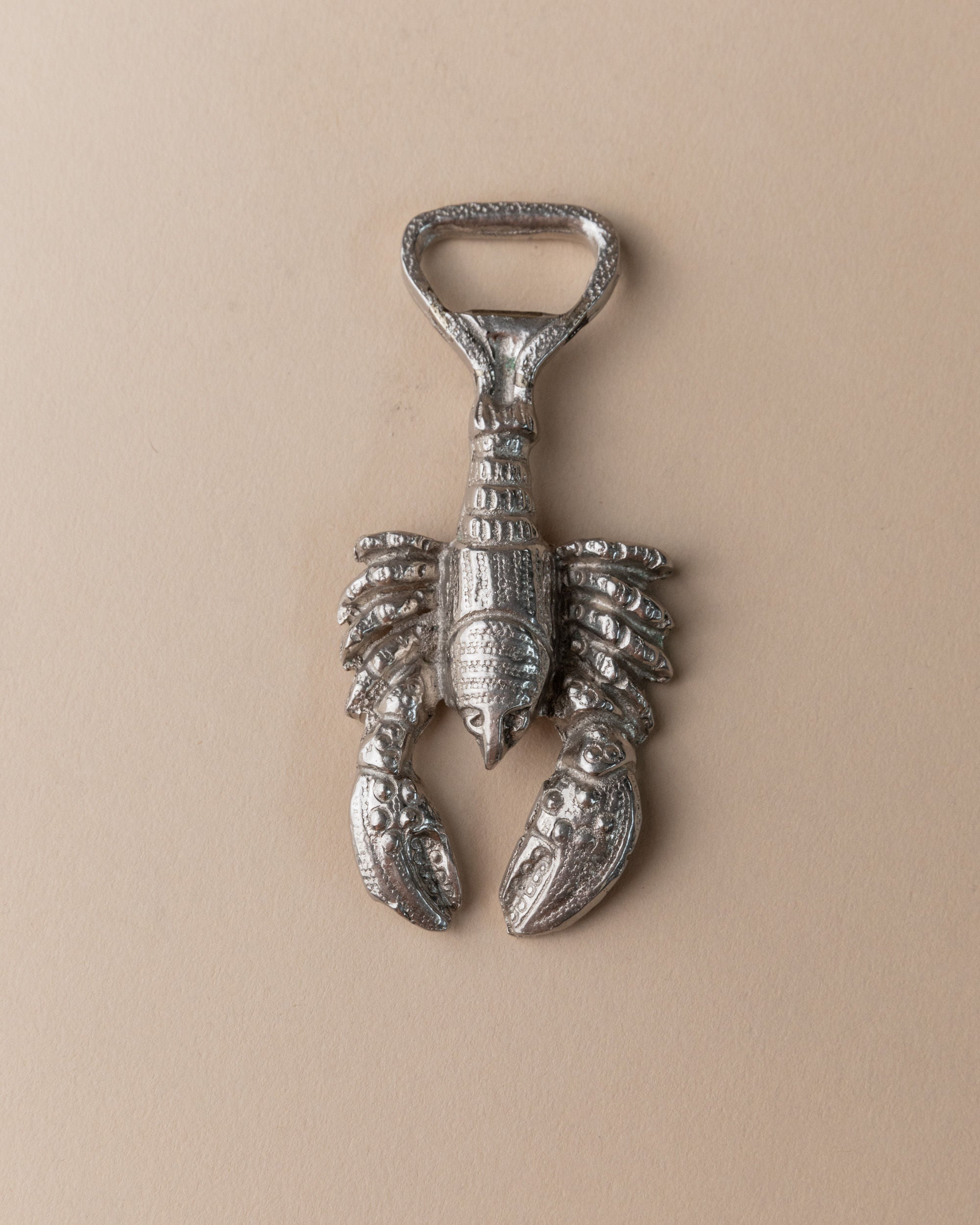 Silver-plated lobster bottle opener from 1960s Italy