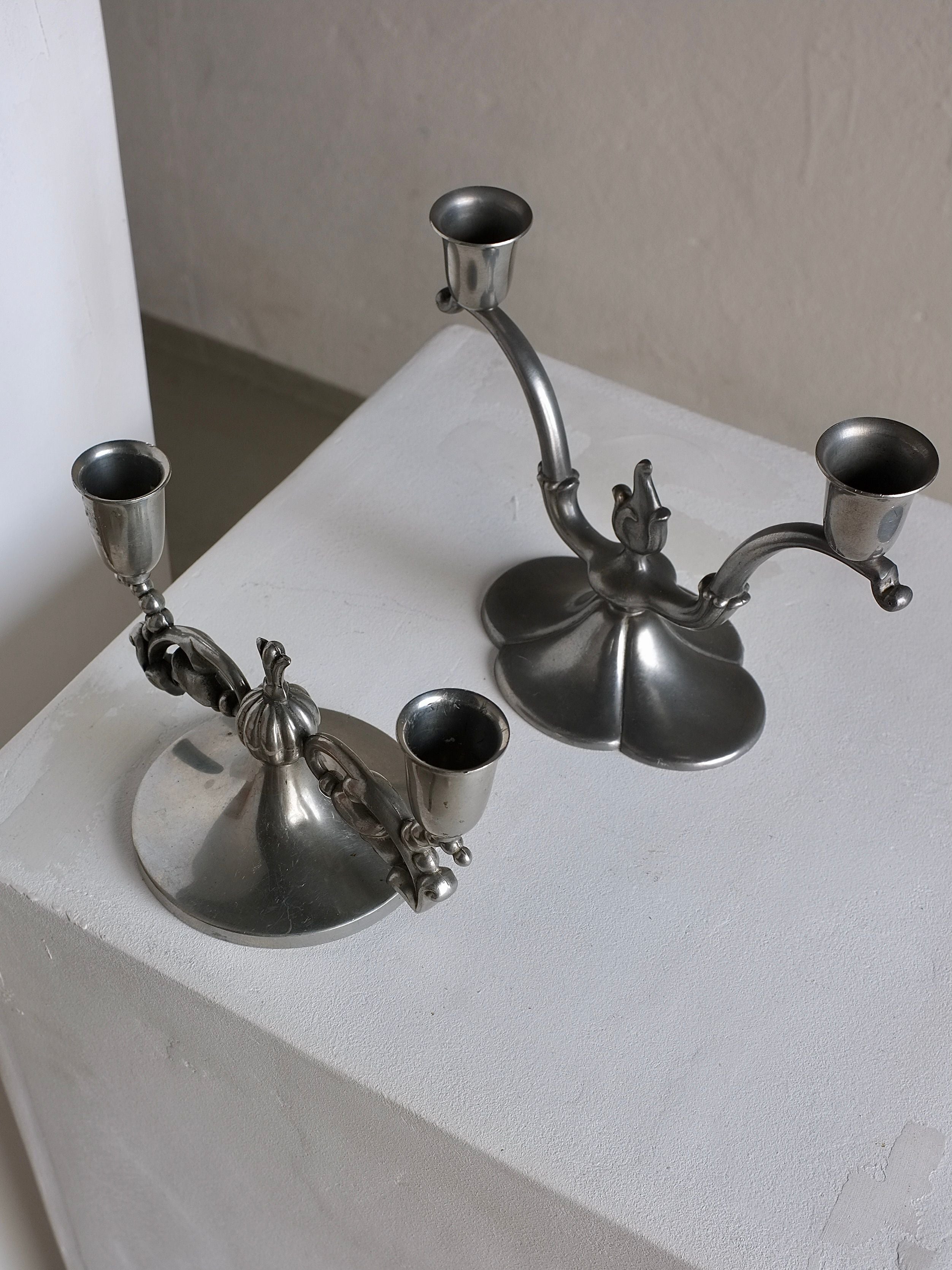 Swedish Grace Pewter Candleholder, 1930s