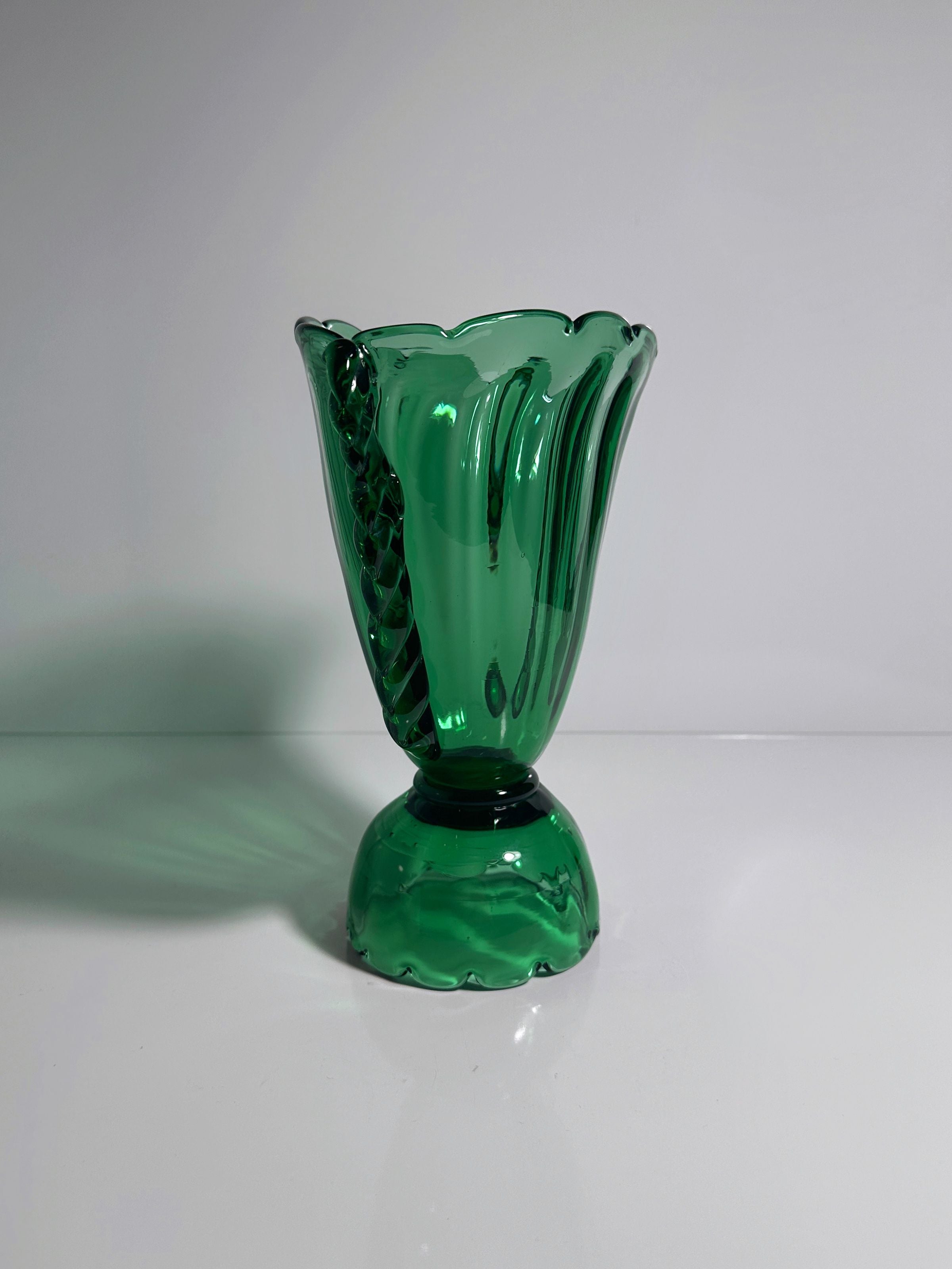 Glass Amphora Vase -1910s