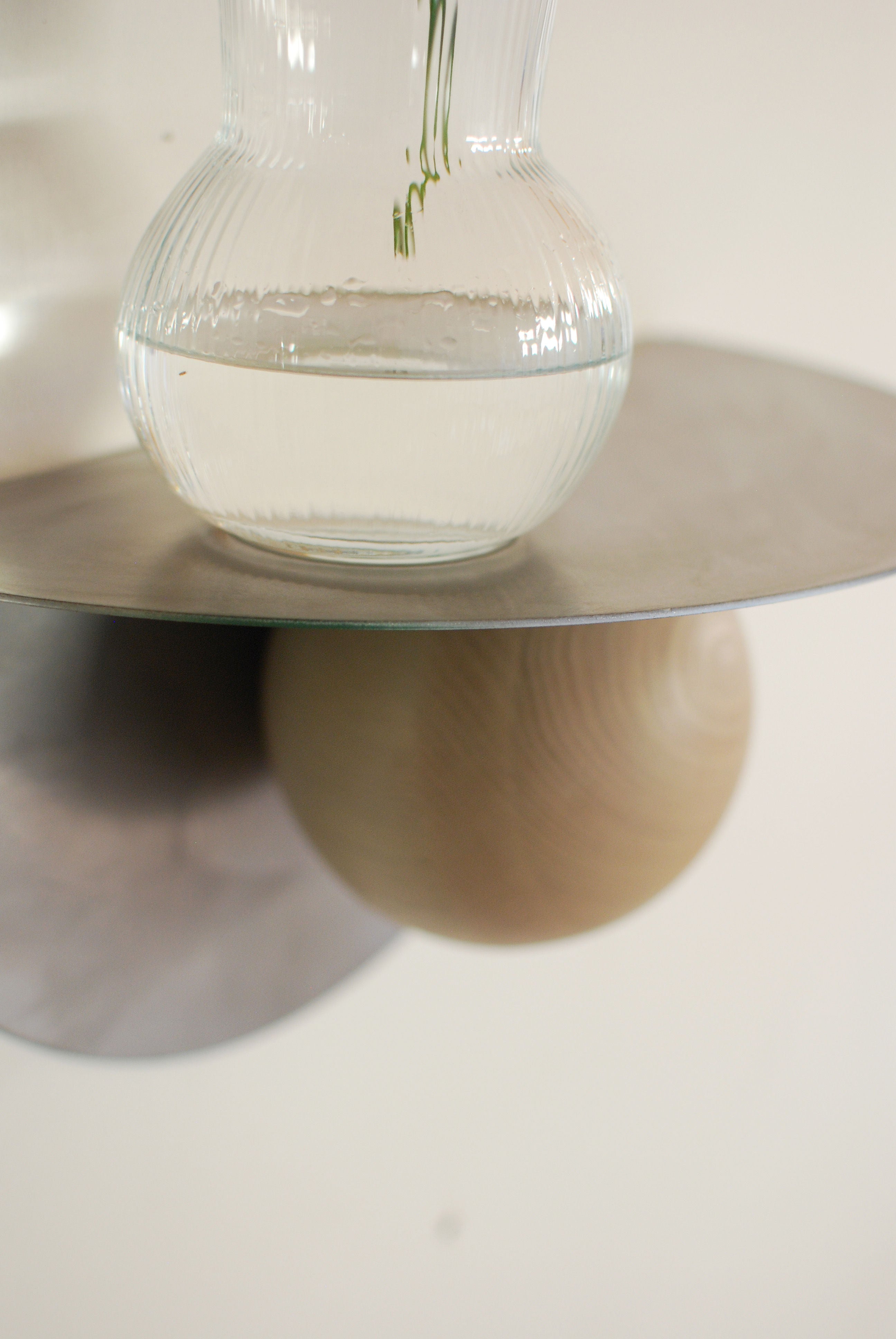 'POP' Shelf in Steel and Ash Wood