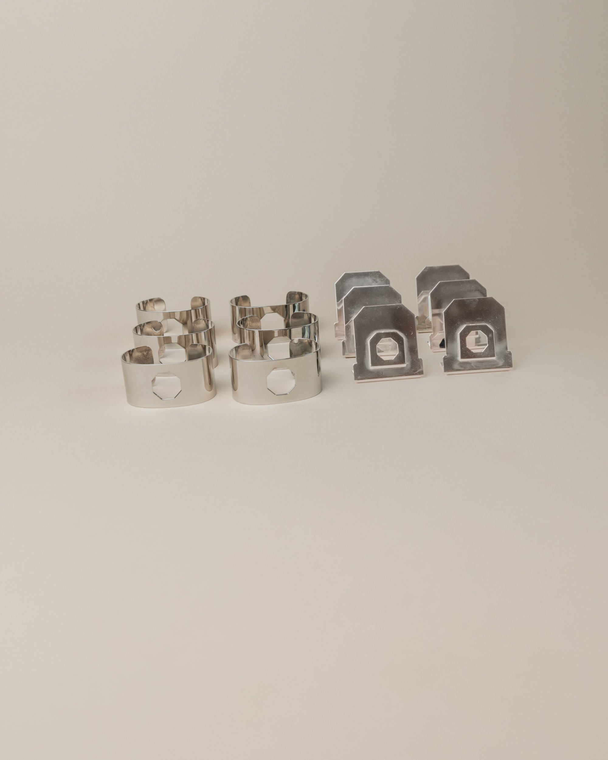 Set of 6 Napkin Rings, Italy 1980s
