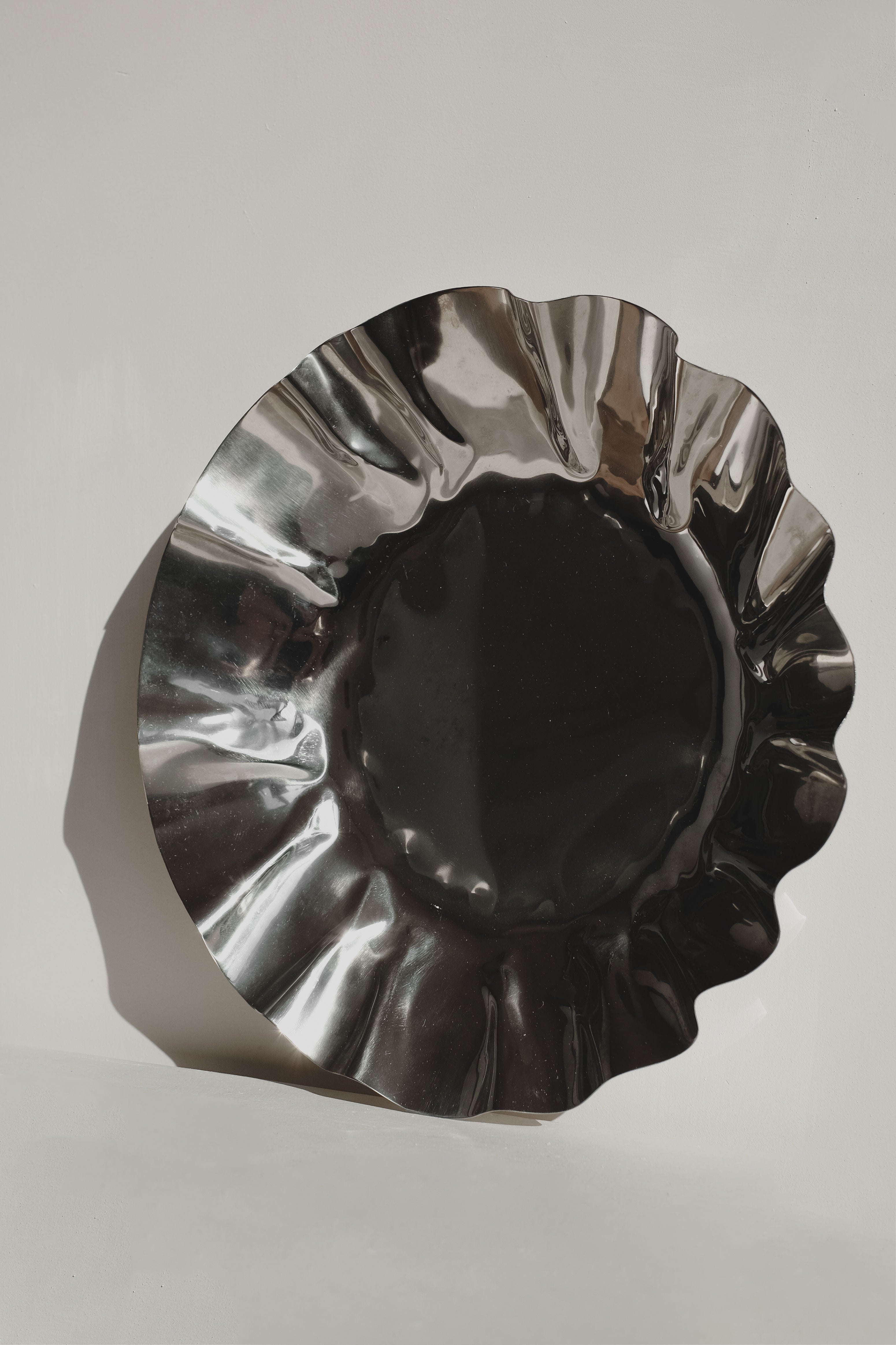 Large Folded Chrome Bowl