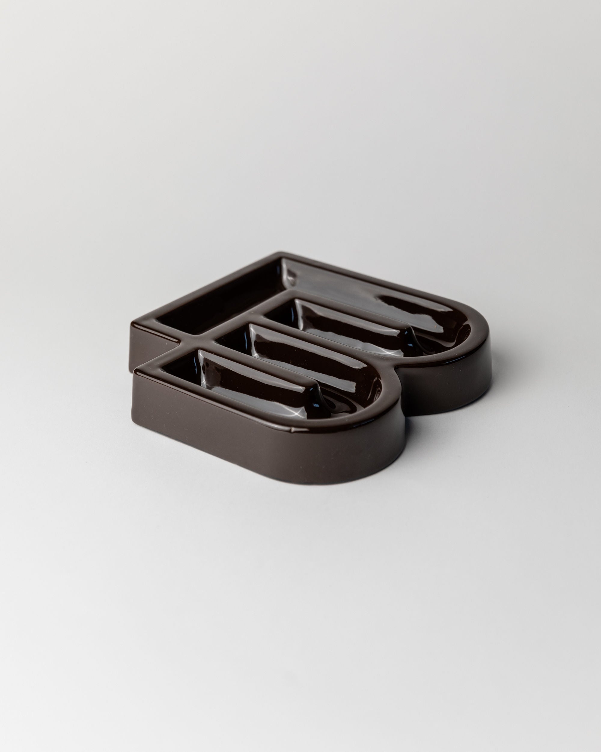 Brown Ceramic Ashtray, Italy 1960s