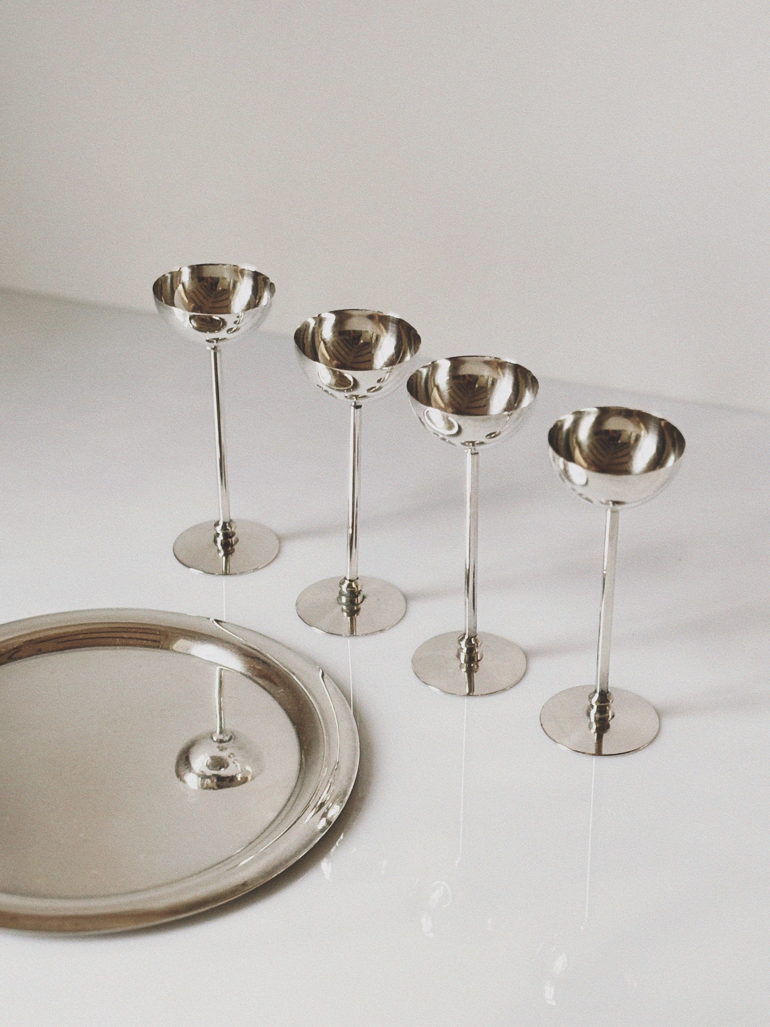 Silver Plated Server Set, Poland 70s