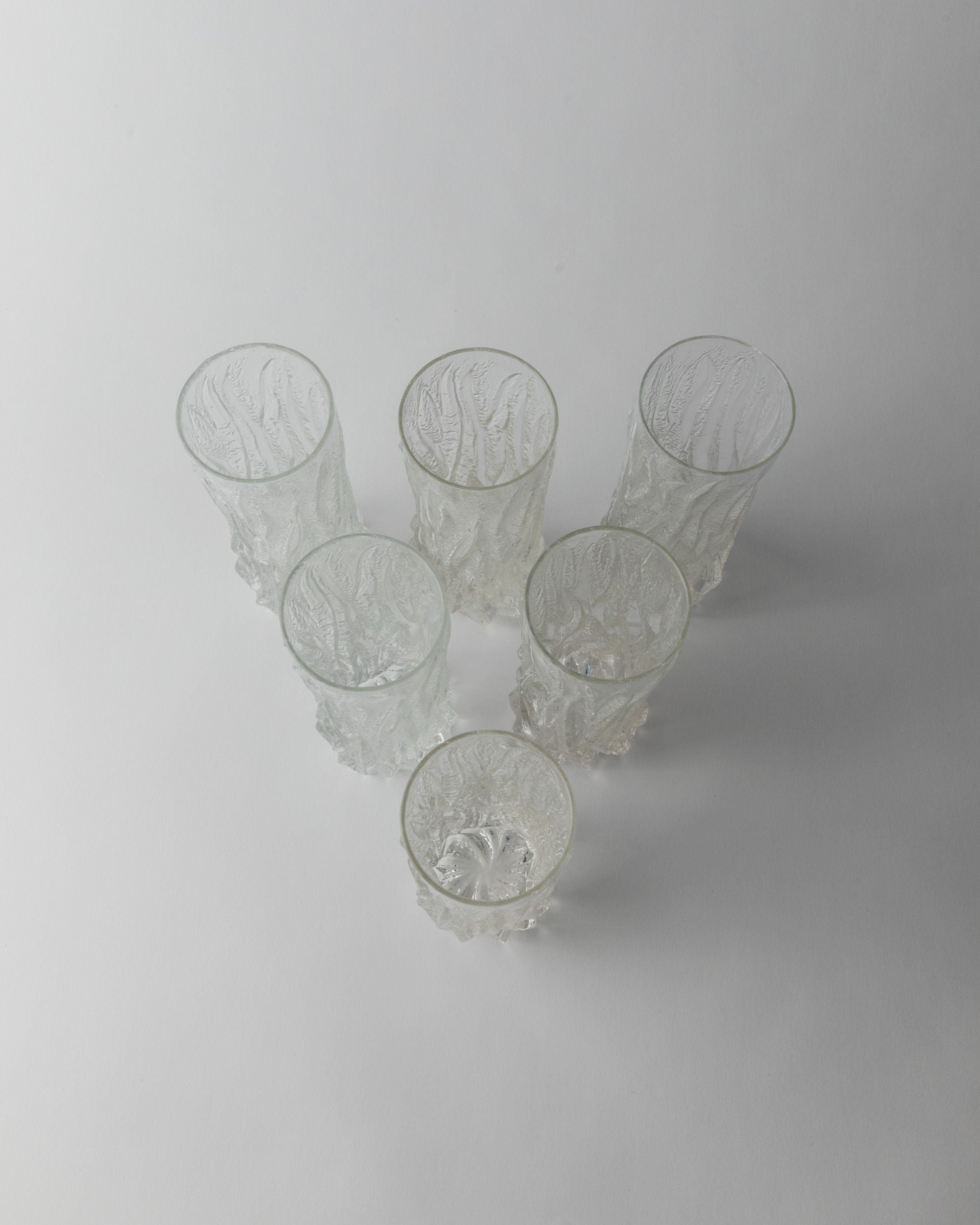 Set of 6 Drinking Glasses, Italy 1970s