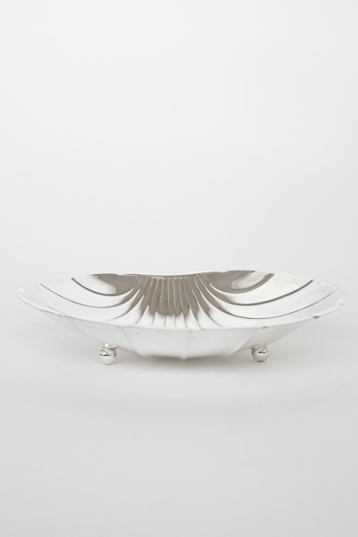 Large Silverplated Shell Dish