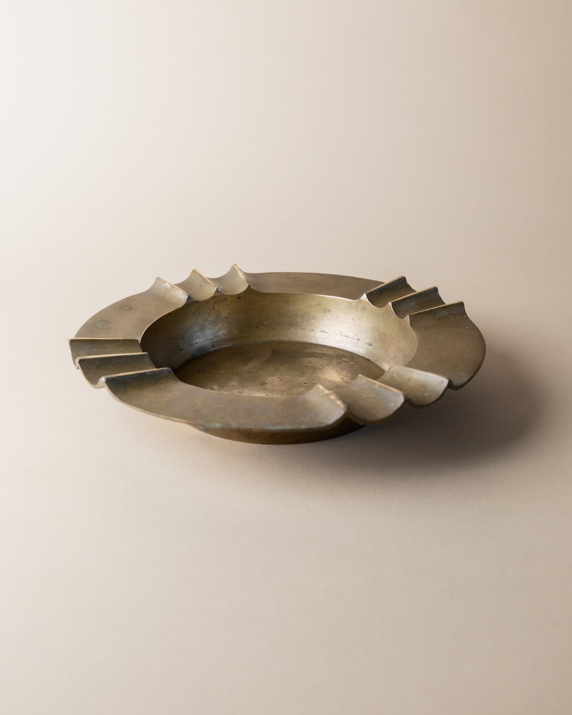 Brass Ashtray Brutalist, Italy 1940s