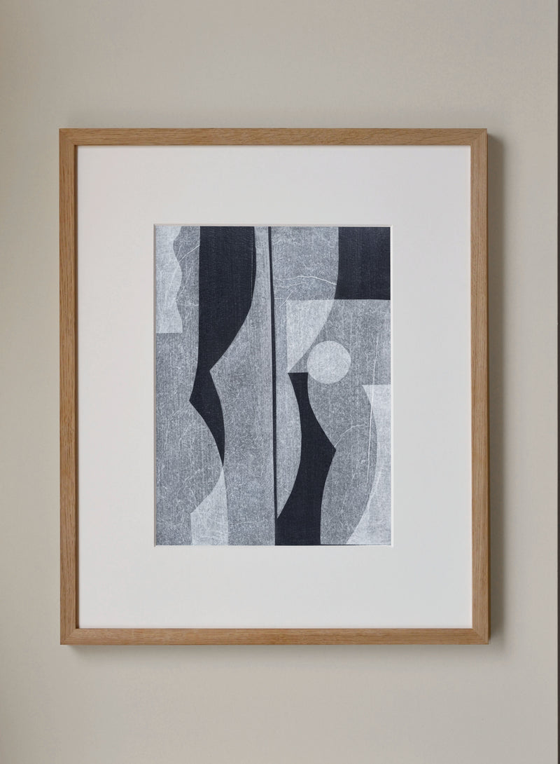 Fragment abstract drawing detail in monochromatic tones by Julita Elbe