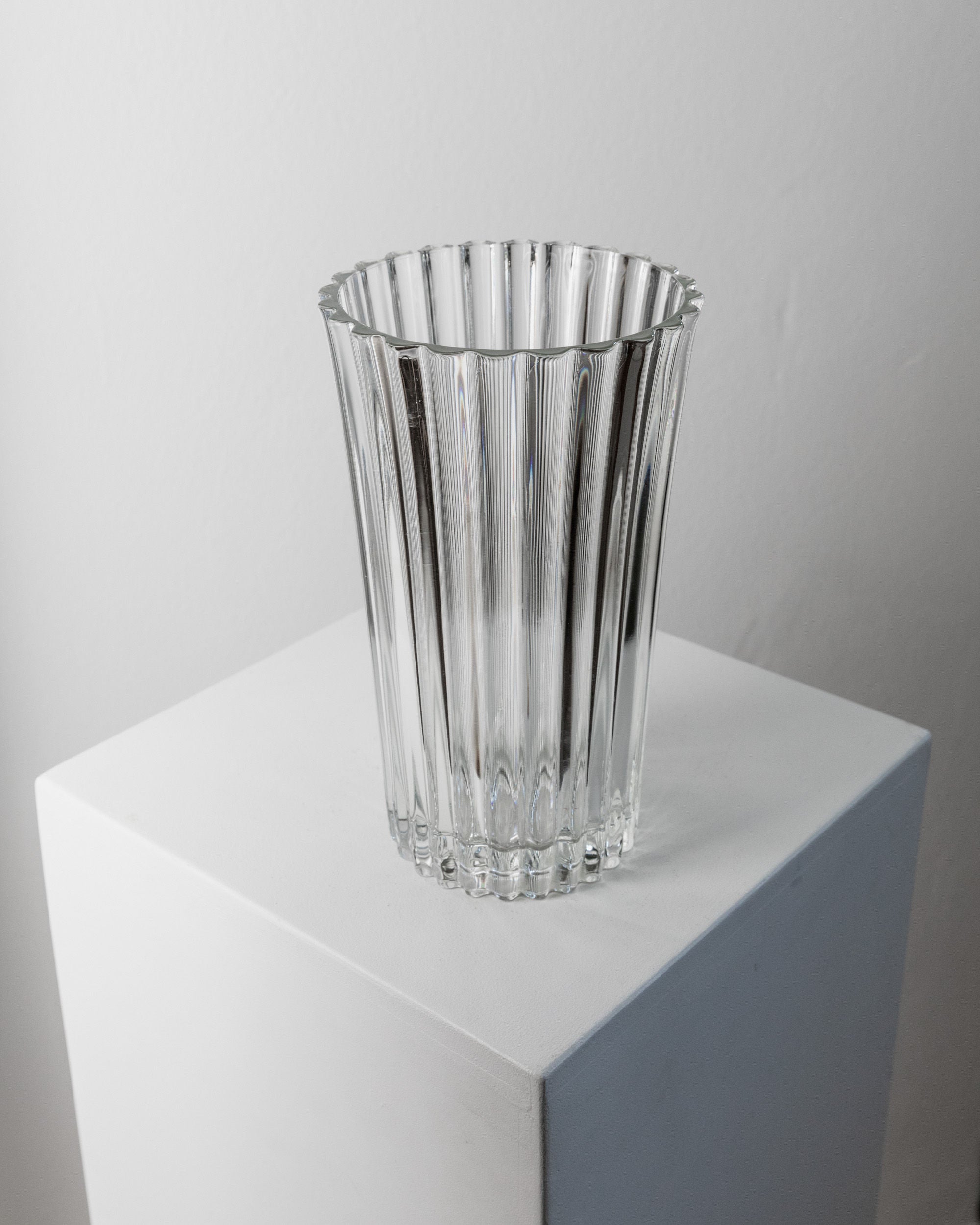 Clear Glass Vase by Luminarc, France 1970s