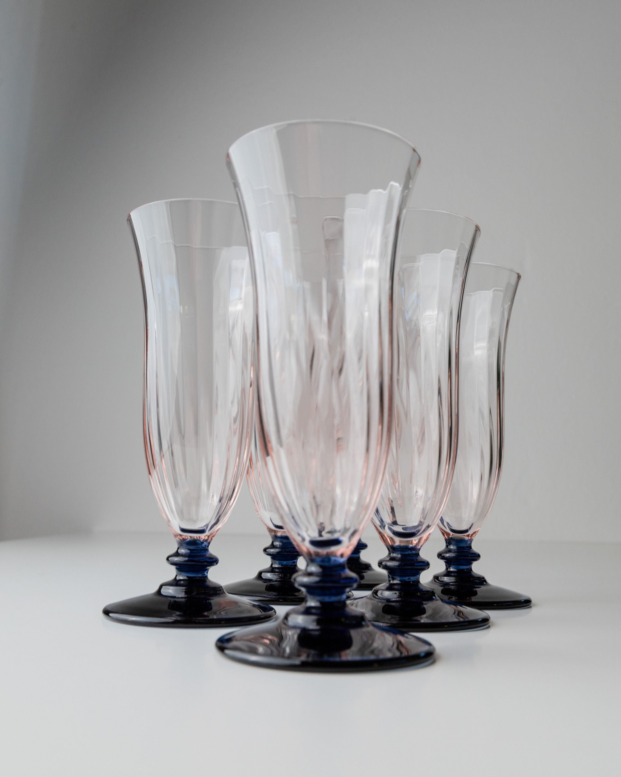 Set of 6 Murano Glass, Italy 70s
